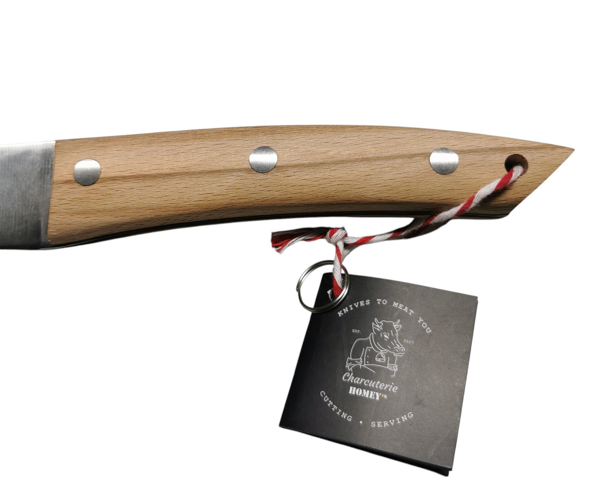 Homey`s Kochmesser Homey´s Charcuterie Fleischmesser 18,5 cm mit Buchenholzgriff