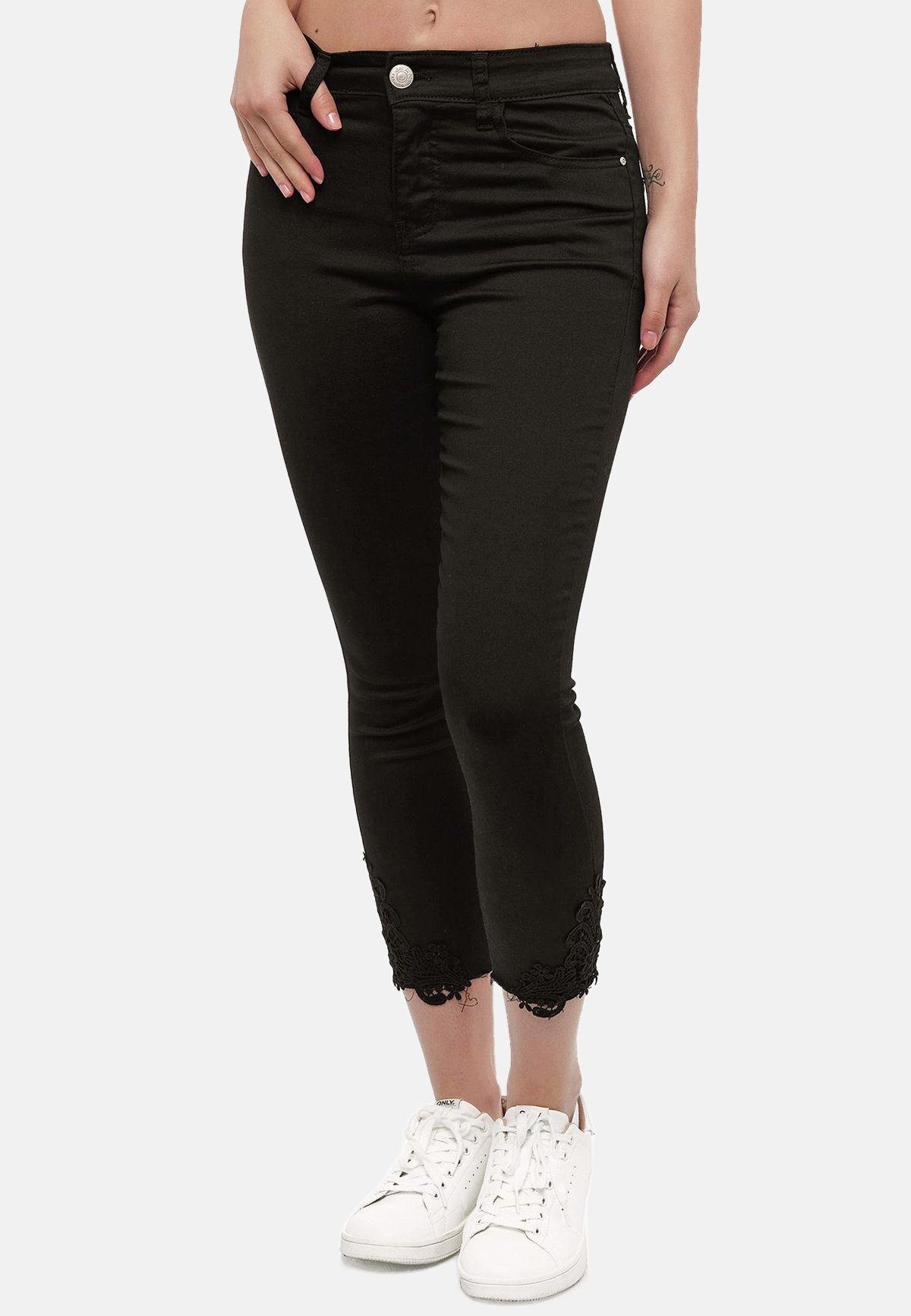 MiSS RJ Skinny-fit-Jeans Denim Джинсы Stretch Skinny Röhrenjeans Spitze (1-tlg) ED-ASRA