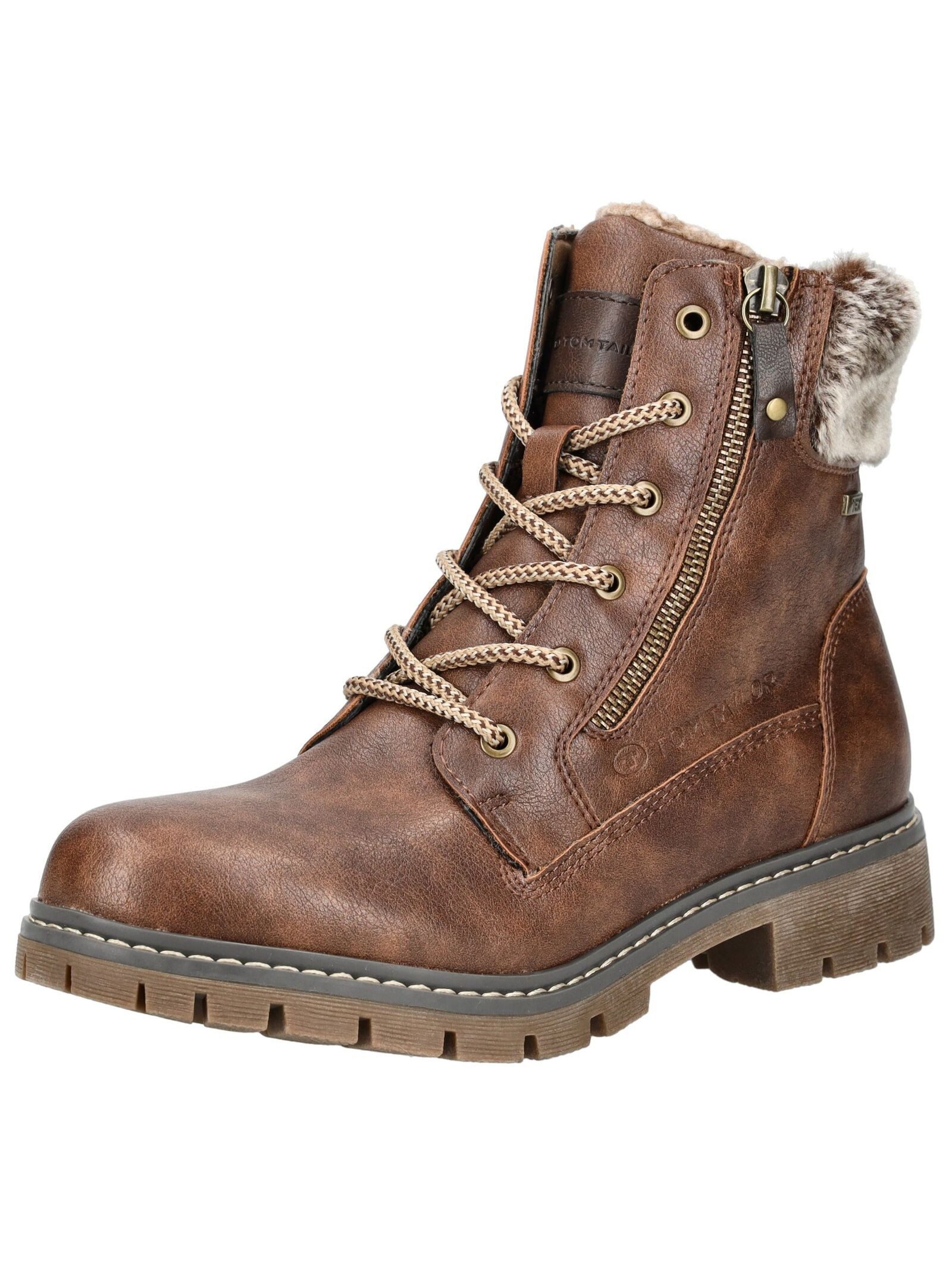 TOM TAILOR Tom Tailor Stiefelette Lederimitat/Textil Schnürstiefelette günstig online kaufen