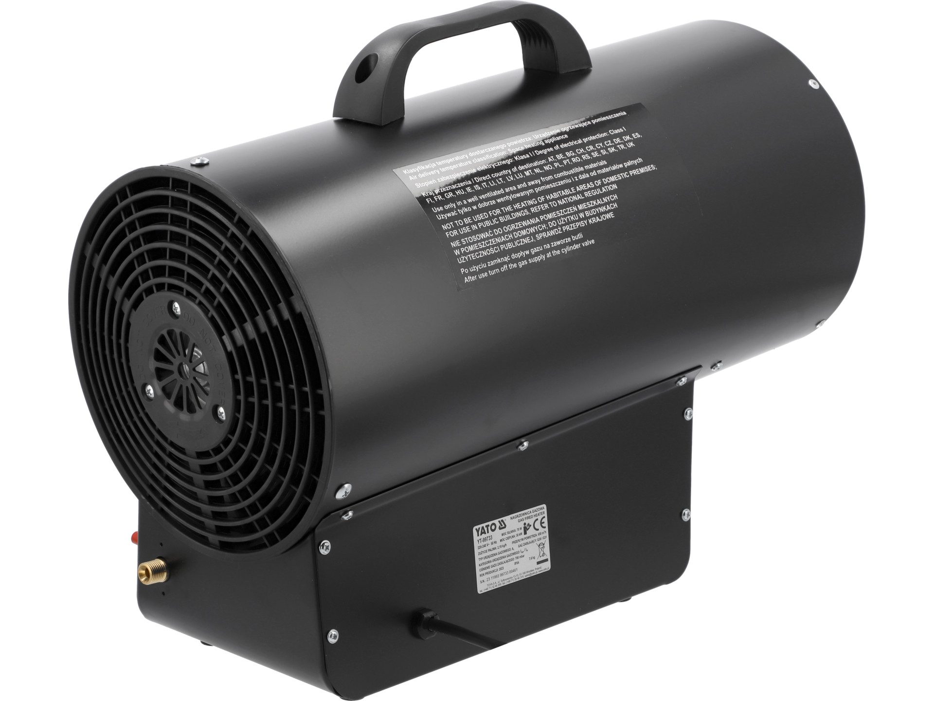 Yato Heizgerät Wentylator nagrzewnicy gazowej, nagrzewnica gazowa 30KW, 70 W