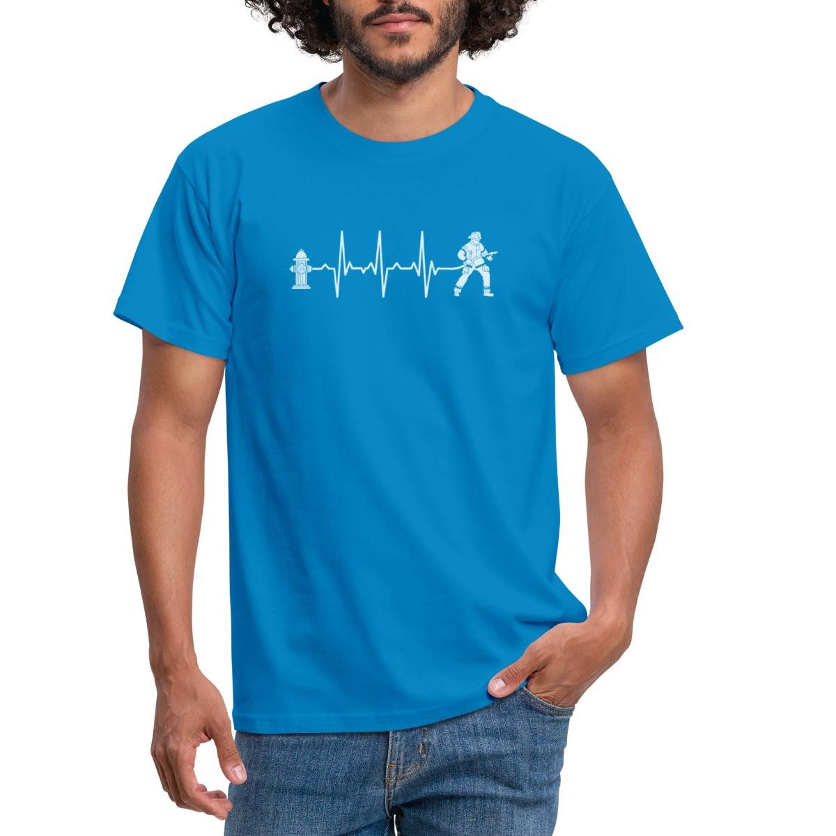 Spreadshirt T-Shirt Feuerwehrmann Feuerwehr Geschenk Herzschlag günstig online kaufen