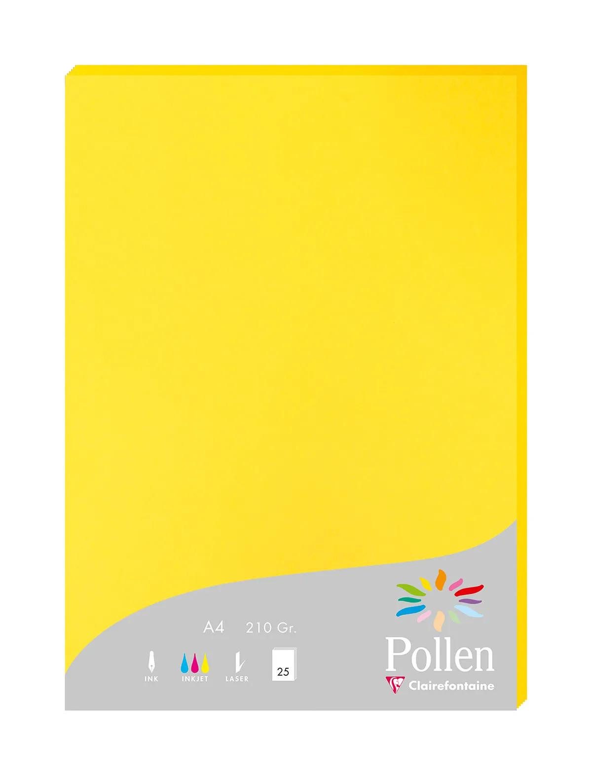 CLAIREFONTAINE Briefumschlag 10x Packung mit 25 Blatt A4 210x297 210g/m2 - Sonnengelb 24217C, Bogen