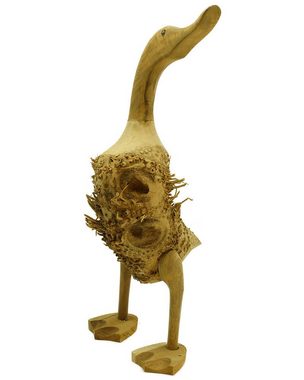 Gedeko Gartenfigur Gartendeko Ente Holz Wurzel, Holzdeko Garten Tier Deko Figur ca. 36-40 cm groß