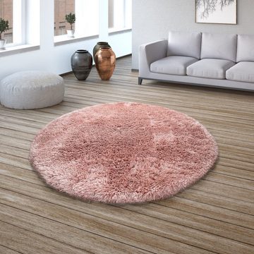 Hochflor-Teppich Wohnzimmer Hochflor Teppich Shaggy Soft, TT Home, Läufer, Höhe: 64 mm