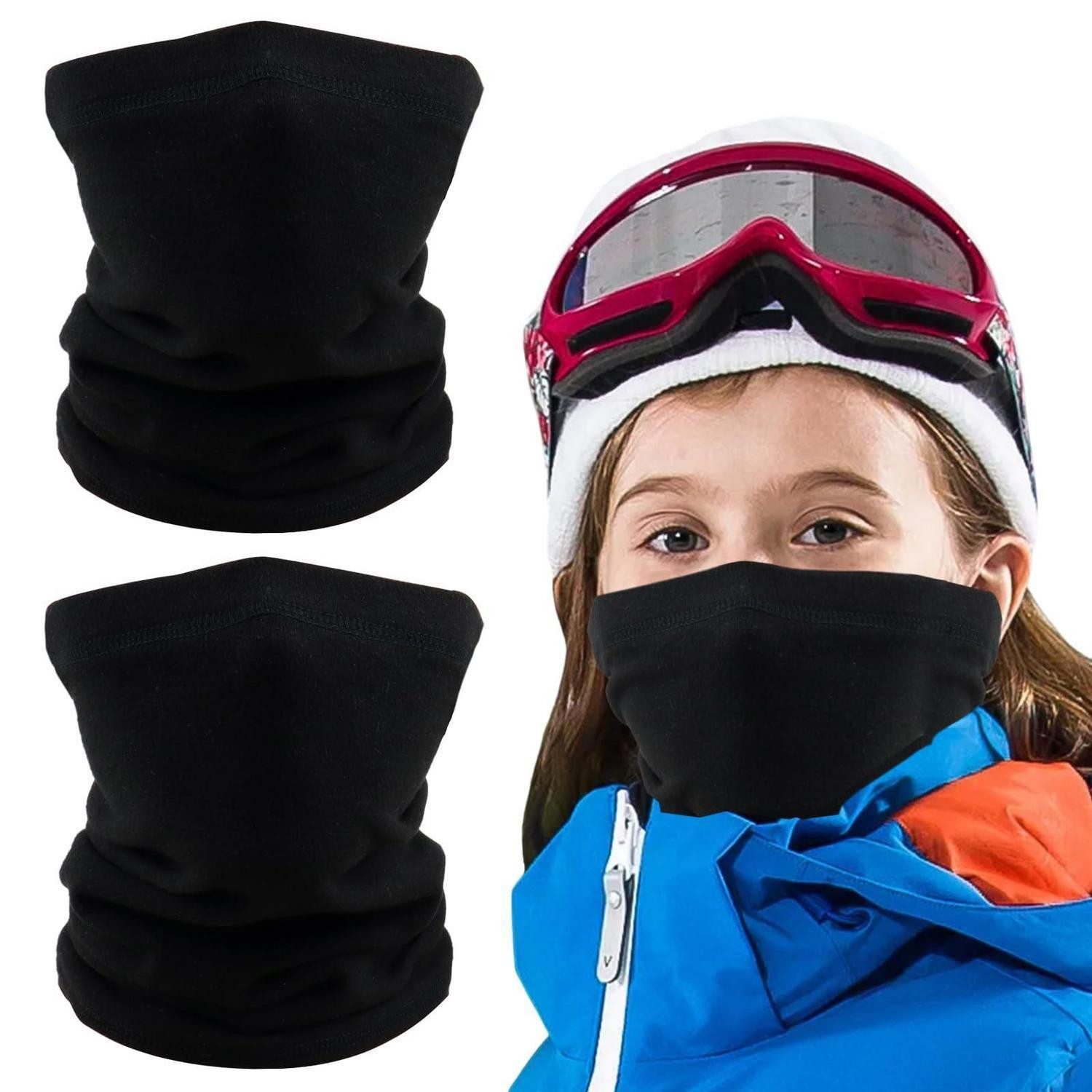 LuxusKollektion Multifunktionstuch Schlauchschal Kinder Fleece Winter Halswärmer 2 Stück, (2-St)