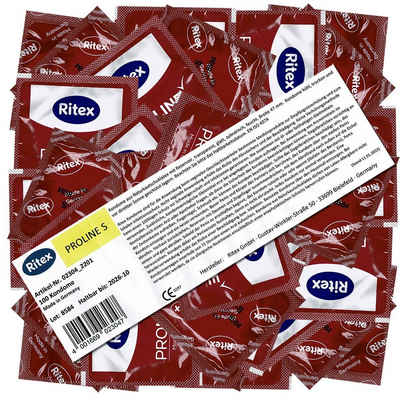 Ritex Kondome ProLine S Beutel mit, 100 St., Kondome mit schlanker Passform für ein besonders sicheres Gefühl