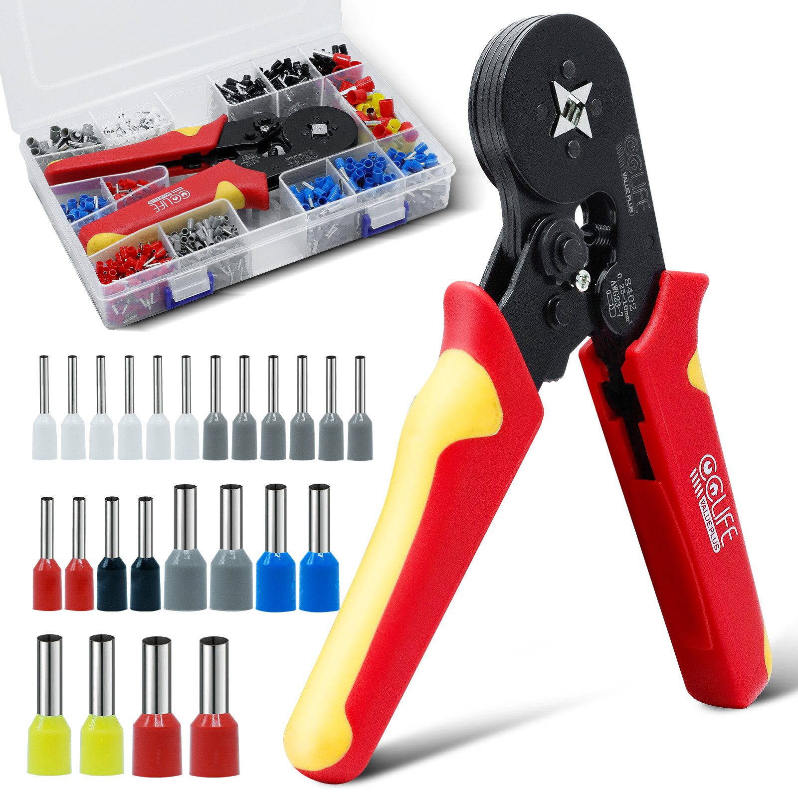 CCLIFE Zangenset Crimpzangen Aderendhülsen Crimper Crimpwerkzeuge Aderendhülsenzange