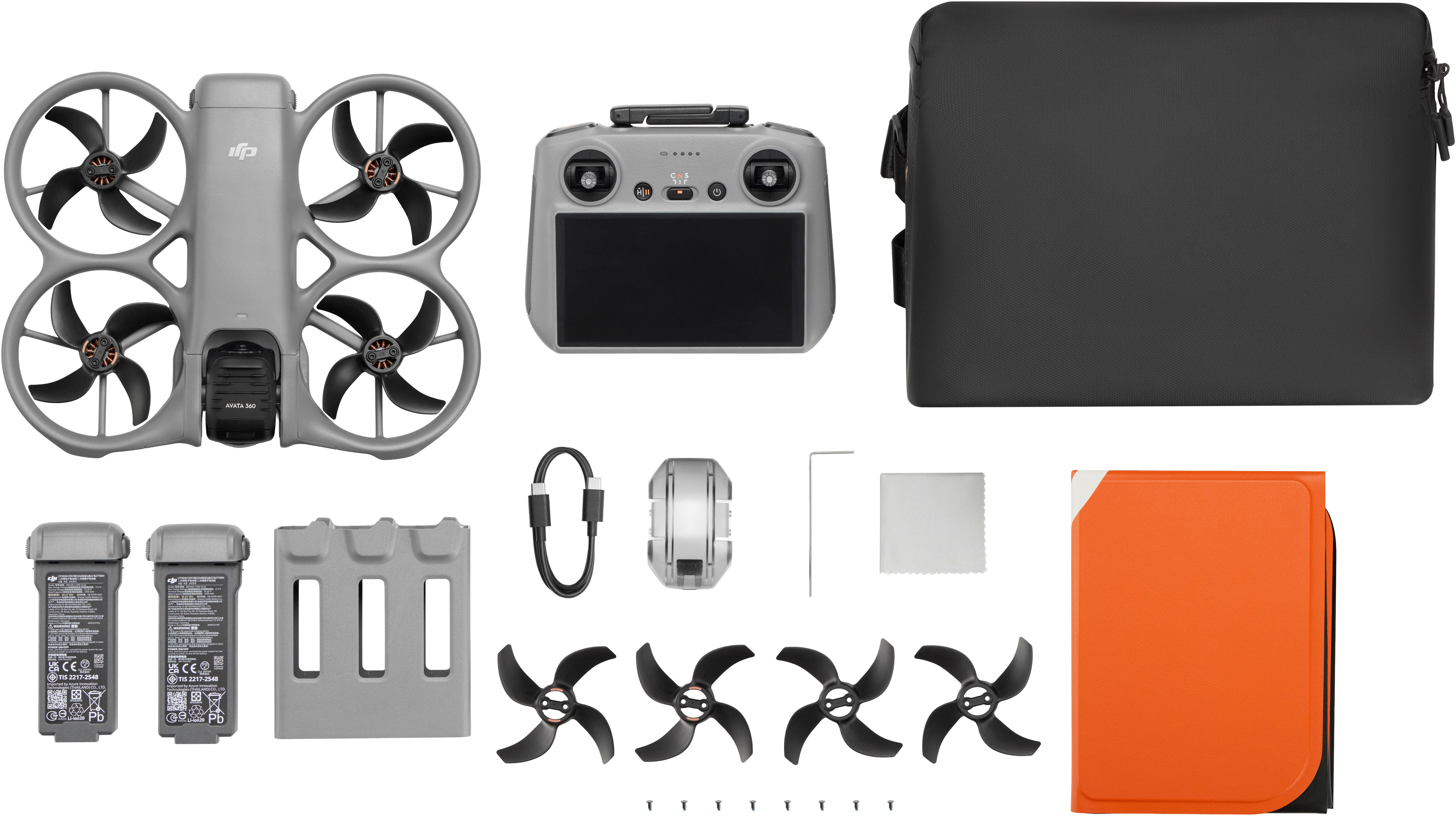 DJI Avata 360 Fly More Combo (DJI RC 2) Drohne (8K, Set, RC 2 Fernsteuerung, 3 Akkus, Umhängetasche und Ladestation) – Bild 4 von 5