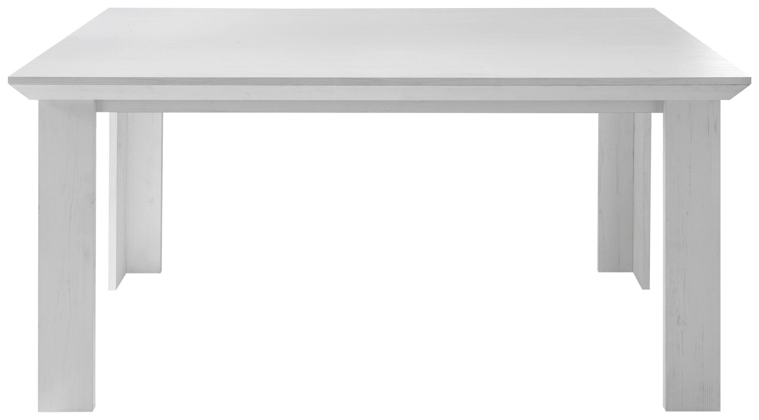 Stylefy Esstisch Liliann Weiß (Esstisch, Tisch), 88x158 cm, viel Stauraum, rechteckig, variabel stellbar, Landhausstil