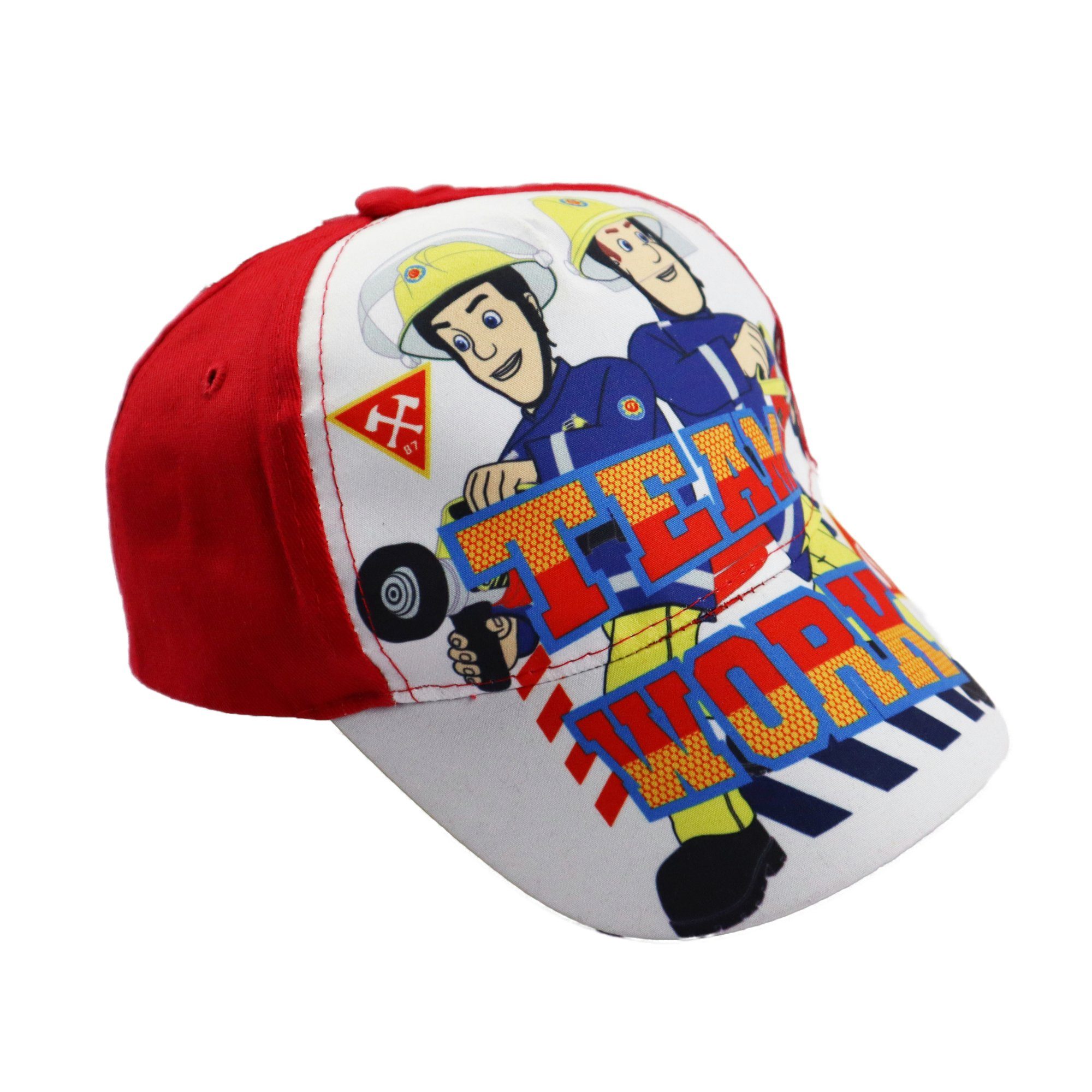 Fireman Sam Baseball Cap Feuerwehrmann Sam und Elvis Kinder Baseball Kappe Gr. 52 bis 54
