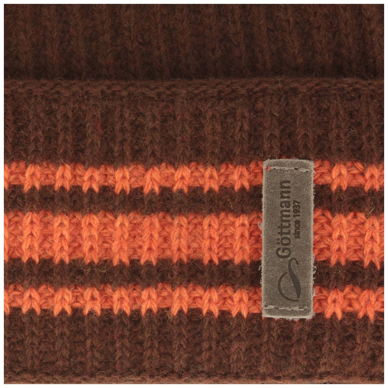 Göttmann Strickmütze mit Umschlag, Streifen & Kaschmir-Anteil