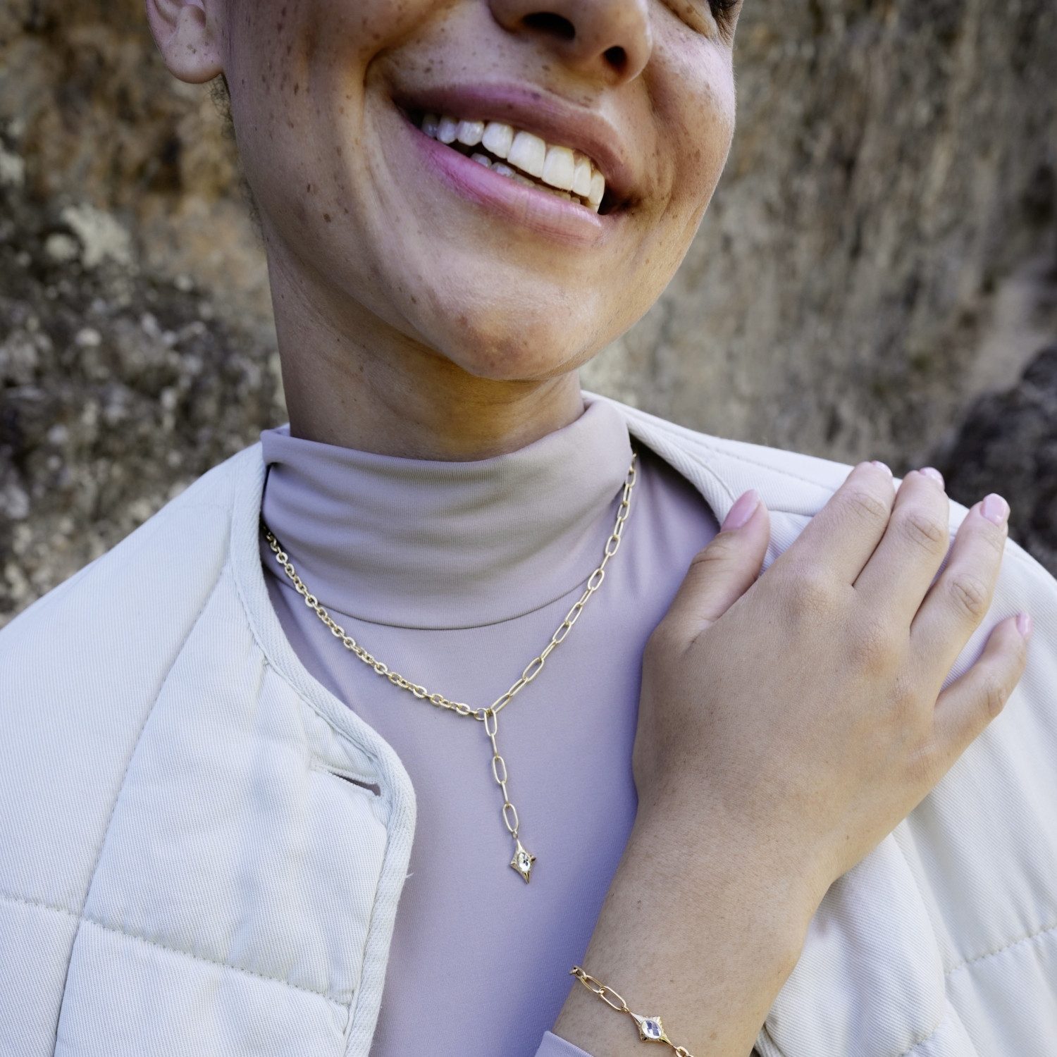 Noelani Edelstahlkette Noelani Y-Collier (Y-Collier, 1-tlg., Y-Collier)