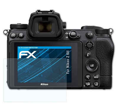 atFoliX Schutzfolie Displayschutz für Nikon Z 6II, (3 Folien), Ultraklar und hartbeschichtet