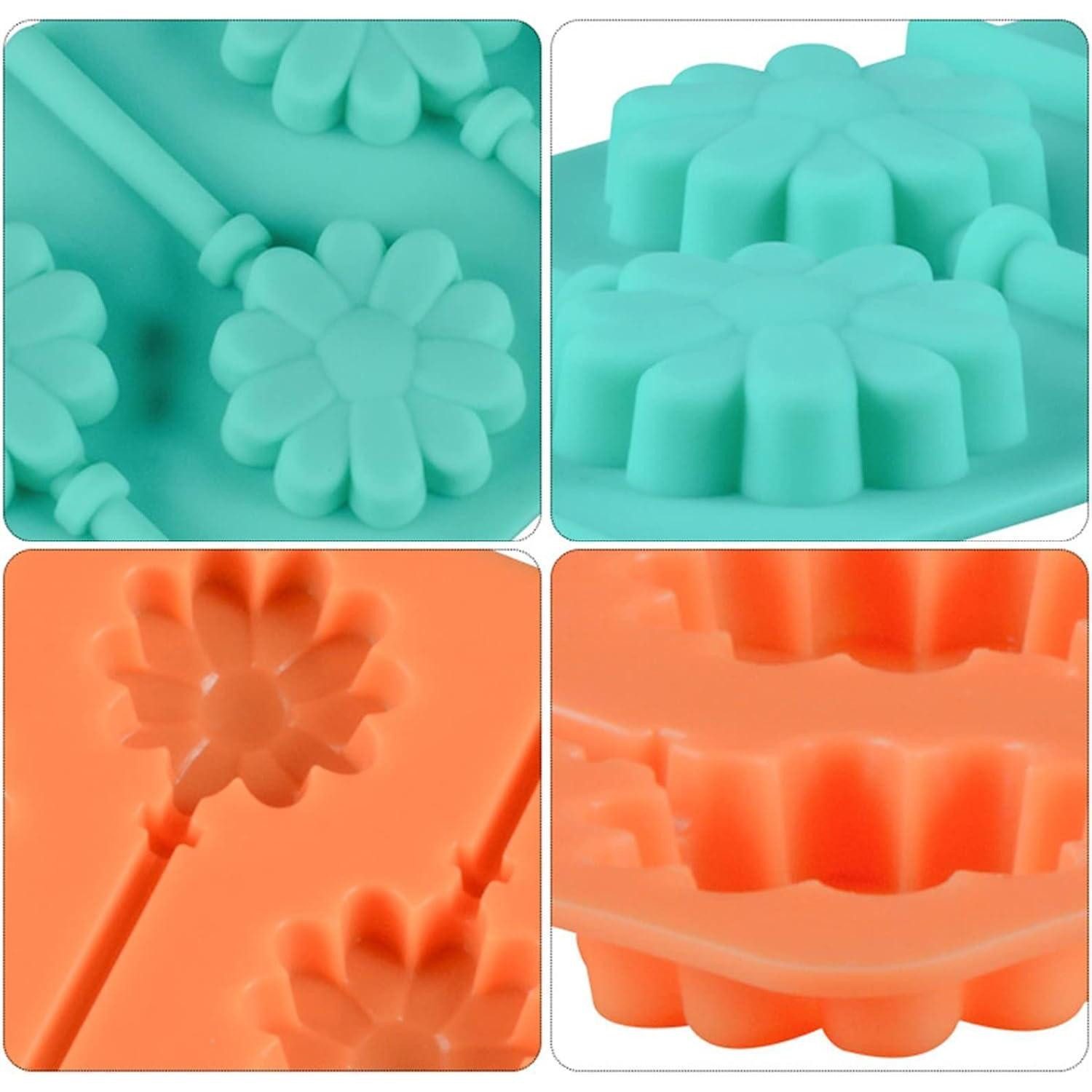 LuxusKollektion Cake-Pop-Form Cake Pop Form Blume 50 Sticks Silikon