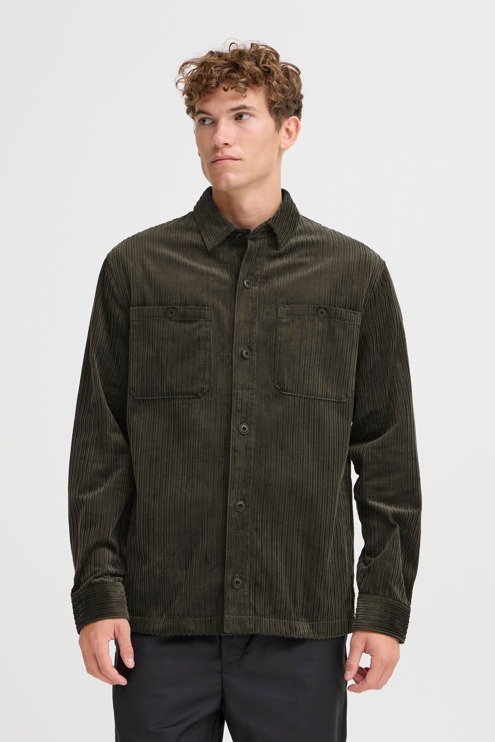 Casual Friday Langarmhemd CFNOR Modisches Cord-Hemd