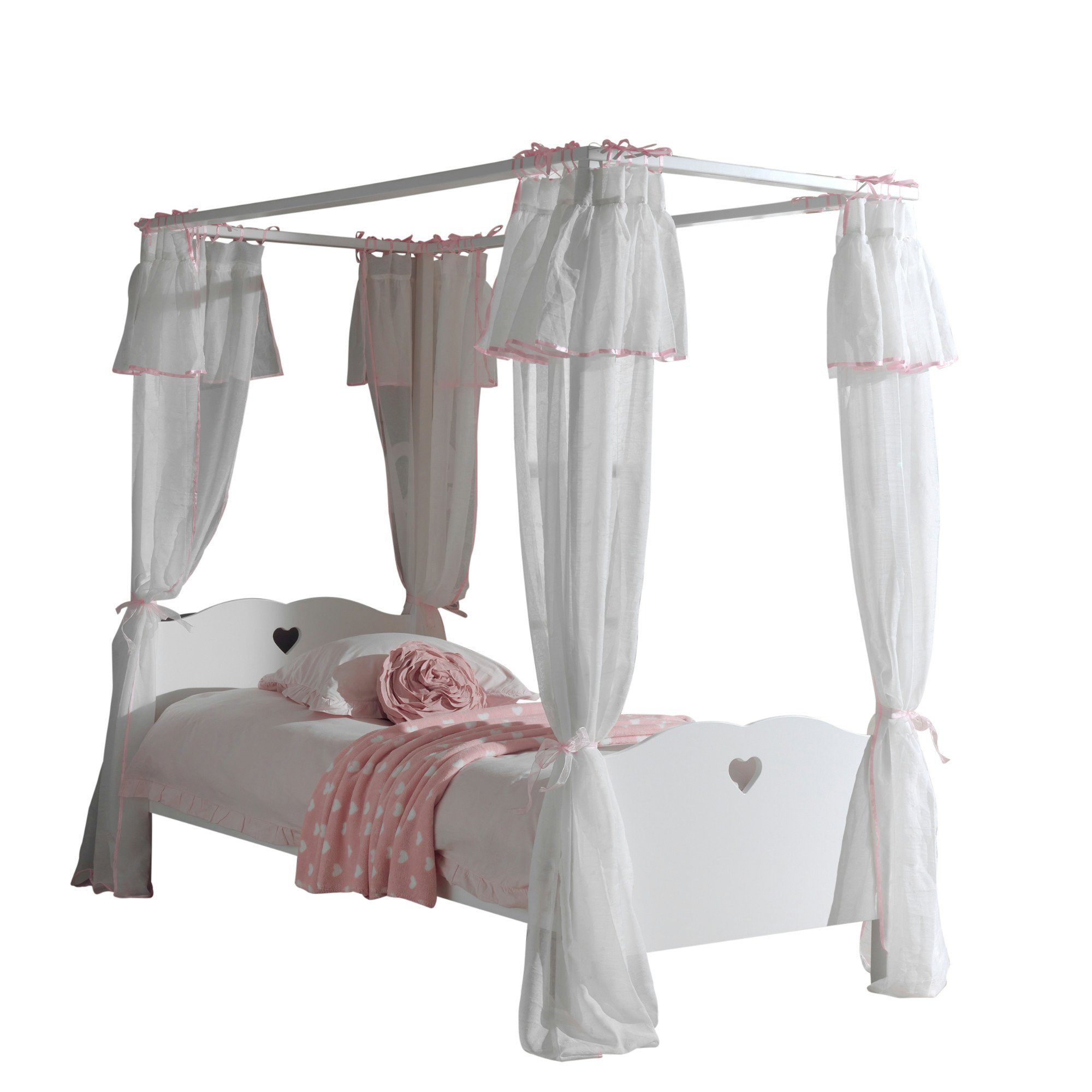 Jugendzimmer Bett+Vorhang+Nachtkonsole+Kleiderschr., 24 Padma Vipack (3-tlg) Kindermöbel Komplettschlafzimmer