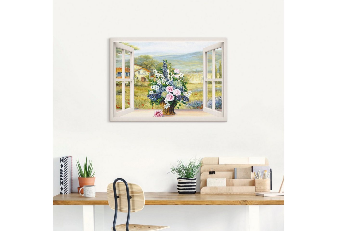 Artland Wandbild »Blumenbouquet am weißen Fenster«, Arrangements (1 Stück), in vielen Größen & Produktarten -Leinwandbild, Poster, Wandaufkleber / Wandtattoo auch für Badezimmer geeignet-kaufen