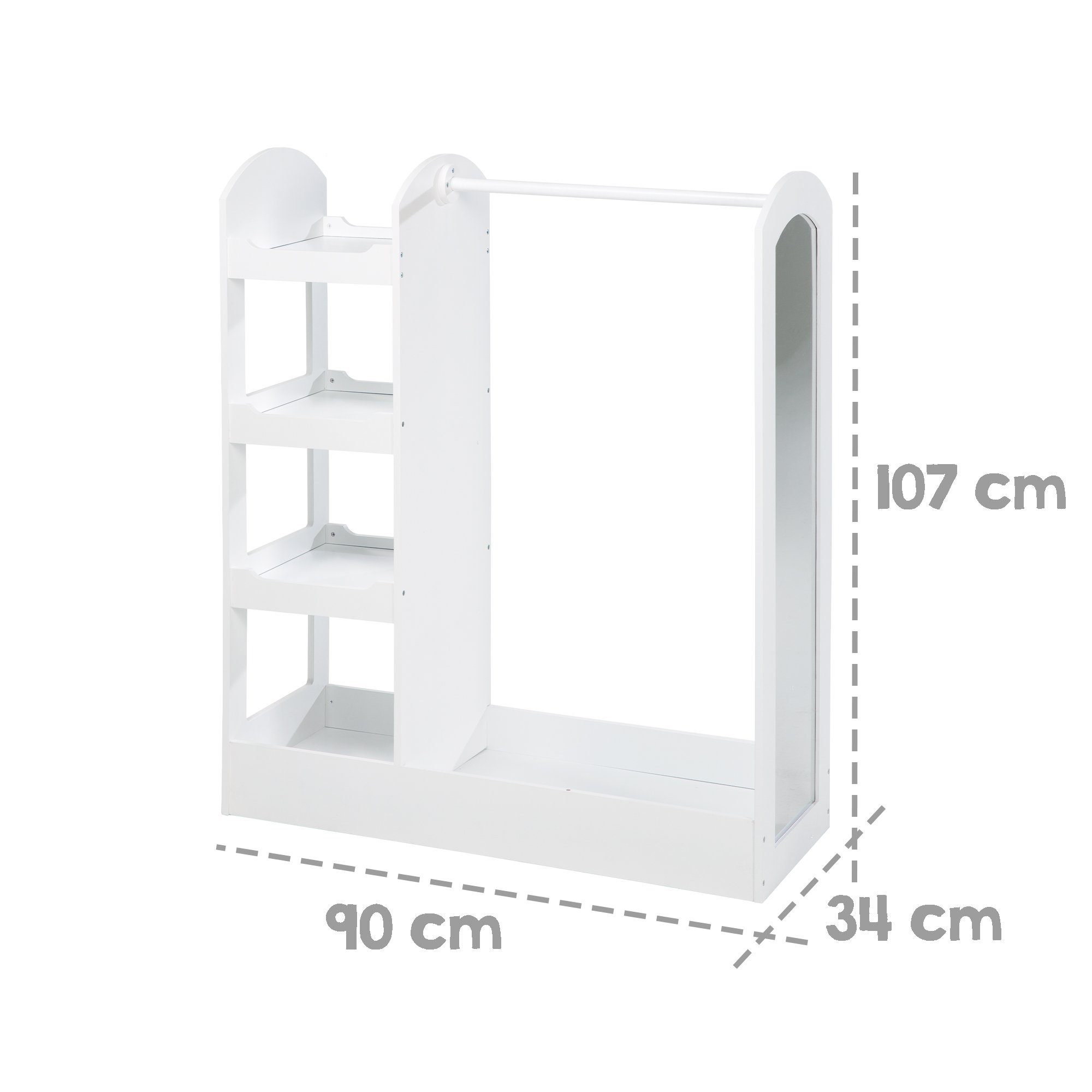 roba® Garderobenschrank Garderobe mit Kleiderständer Regal, günstig online kaufen