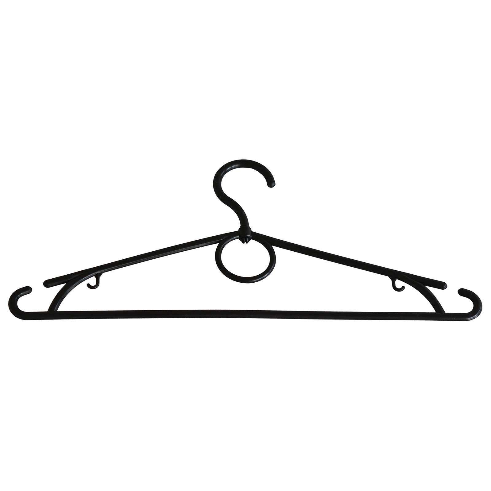 maDDma Kleiderbügel 5 Anzugbügel, schwarz*W-6 Wäschebügel Variante Kunststoff Kleiderbügel 9