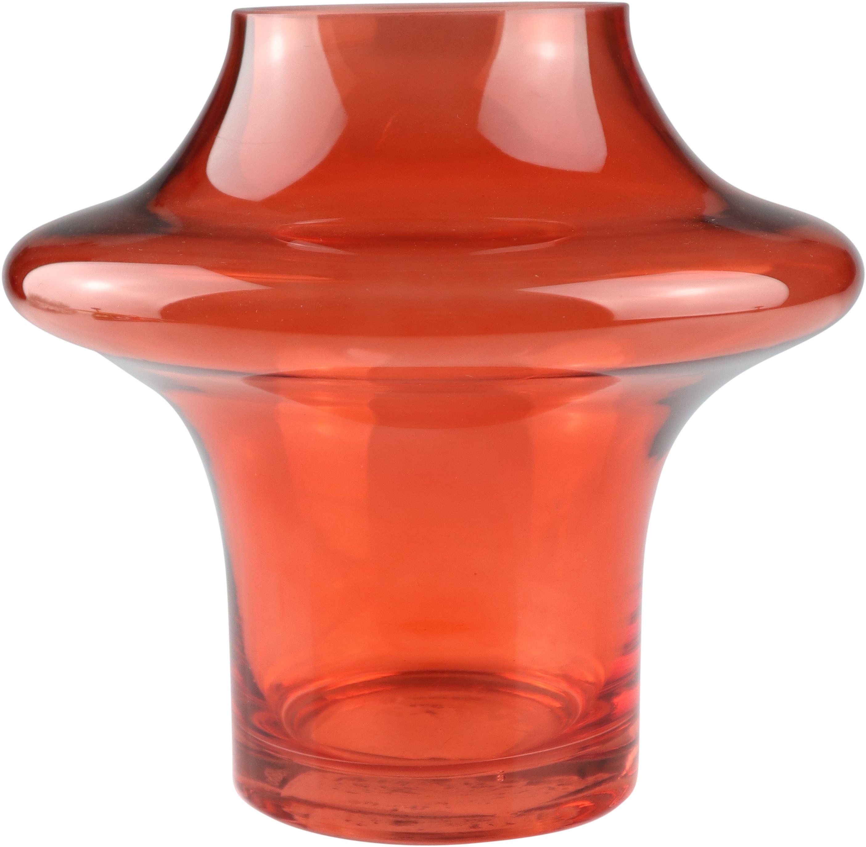 Dekovase Vibrant orangefarbene Glasvase