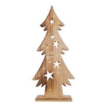 näve Dekolicht, Weihnachtsbaum LED Deko XMAS Holz Kiefer Innen- und Außen IP44 H 80 cm