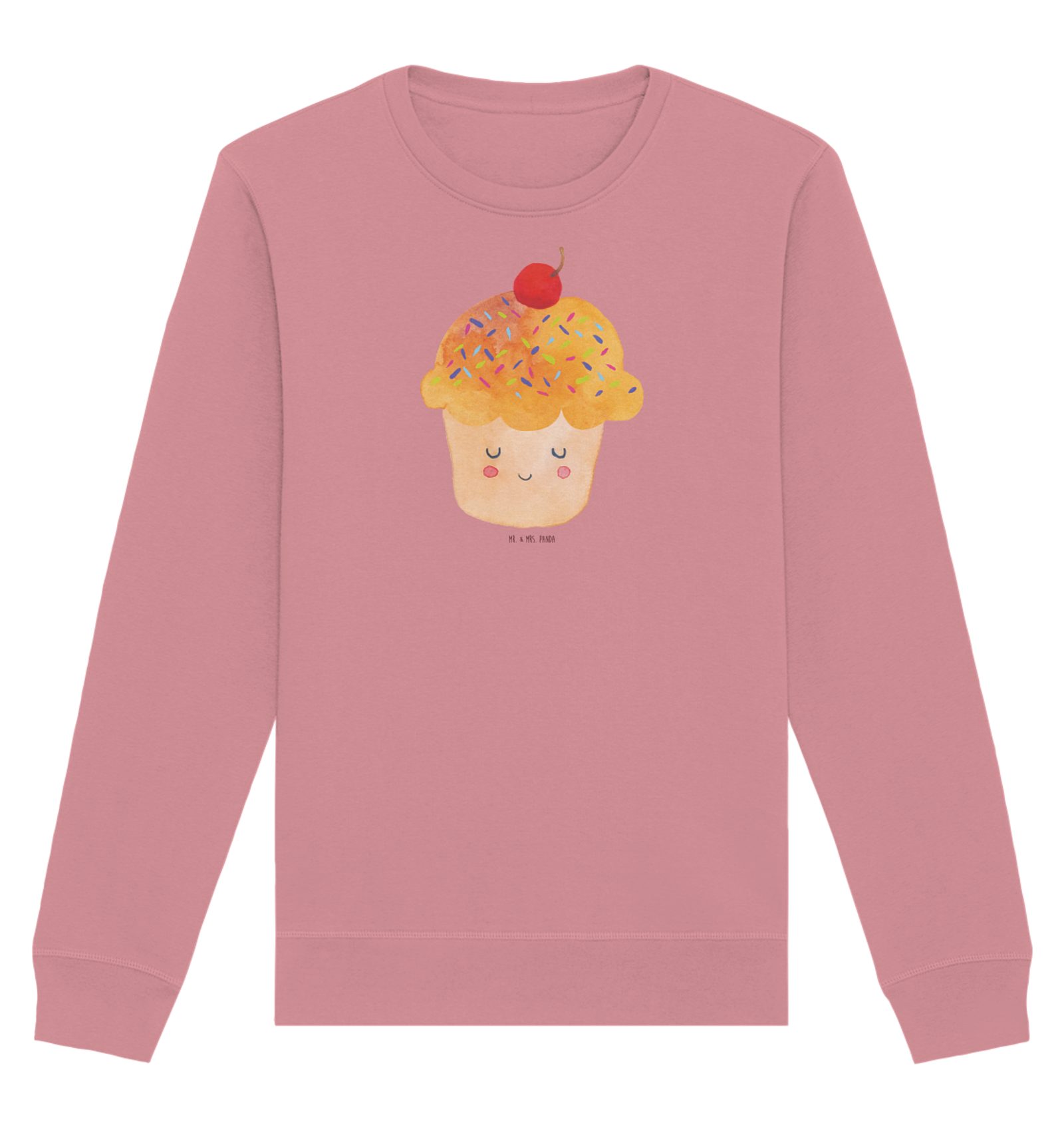 Longpullover Cupcake Größe S - Canyon Pink - Geschenk, Tiermotive, Küche Spruch, l