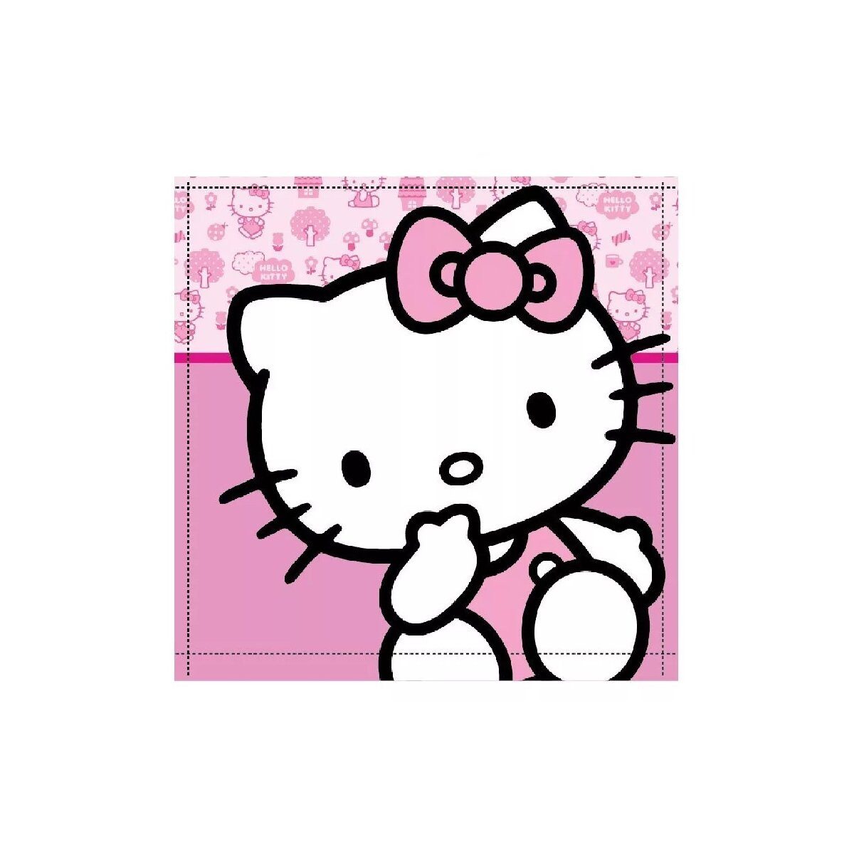 Hello Kitty Badetücher Hello Kitty Cutie Handtuch, Gesichtstuch, Tuch 30x30cm, 100% Baumwolle (1-St)