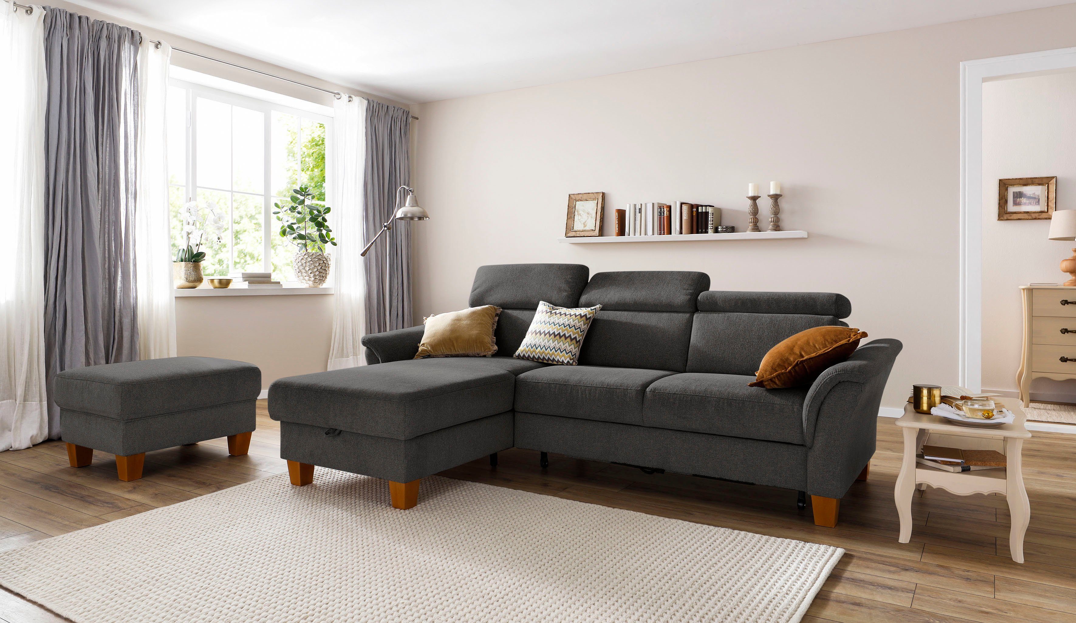 Home affaire Ecksofa Conville L-Form, Federkern, günstig online kaufen
