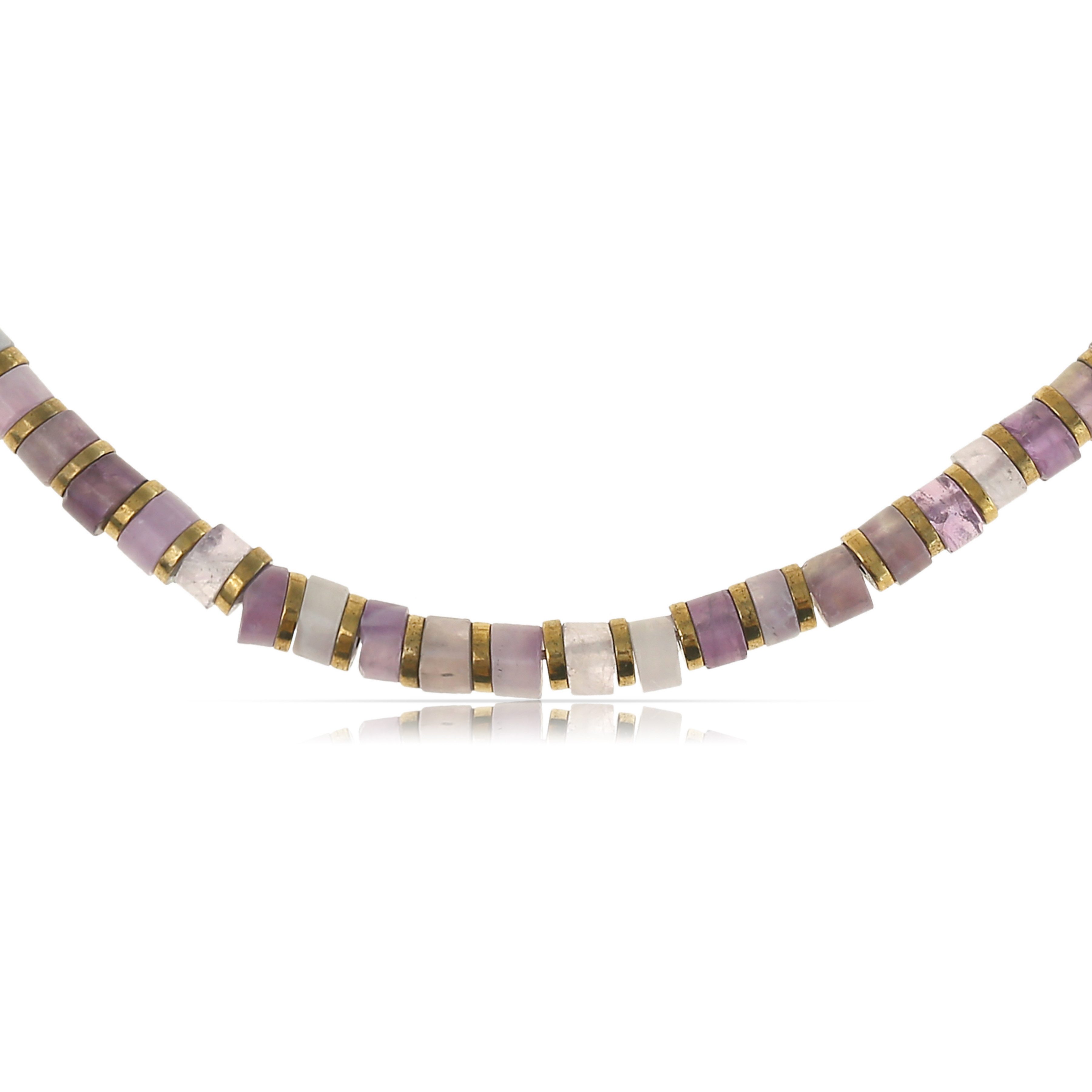 Made by Nami Perlenkette Damen Halskette bunt Naturstein verstellbar wasser günstig online kaufen