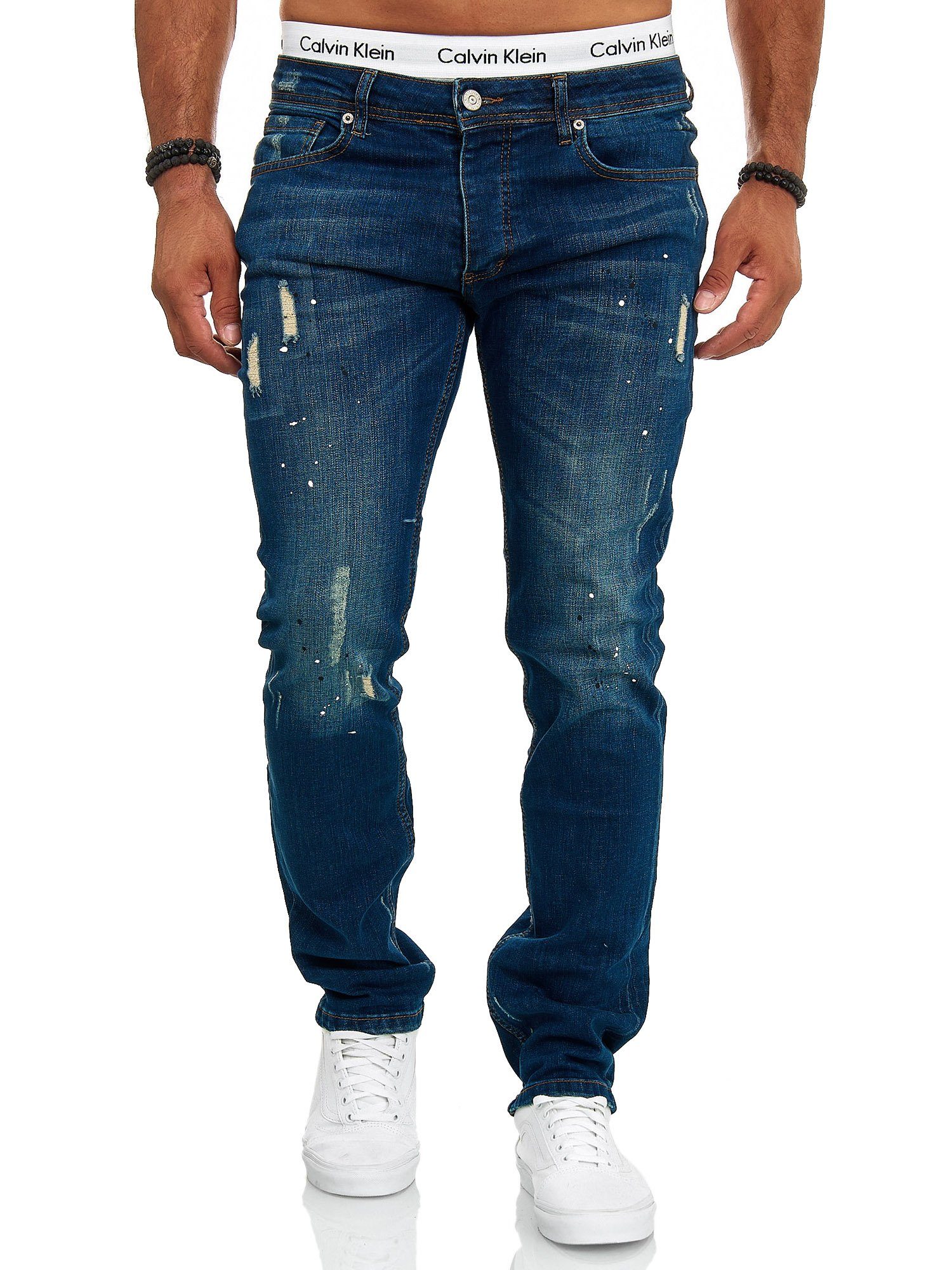 Freizeit Designerjeans (Jeanshose J-700C Blau OneRedox Casual Bootcut, 707 1-tlg) Business Straight-Jeans