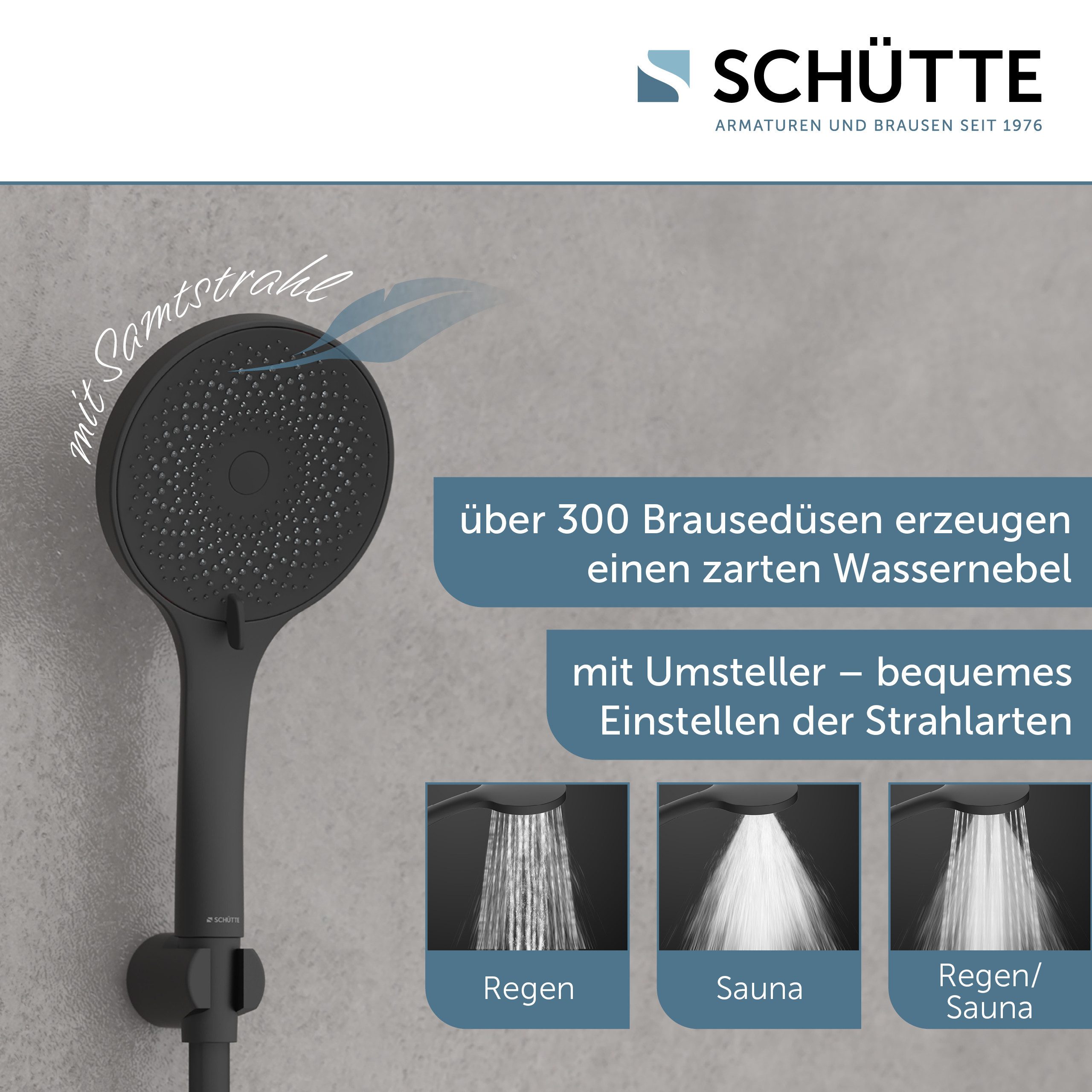 Schütte Handbrause CAPRI, Duschbrause, 3-fach verstellbar, Antikalk, wasser günstig online kaufen