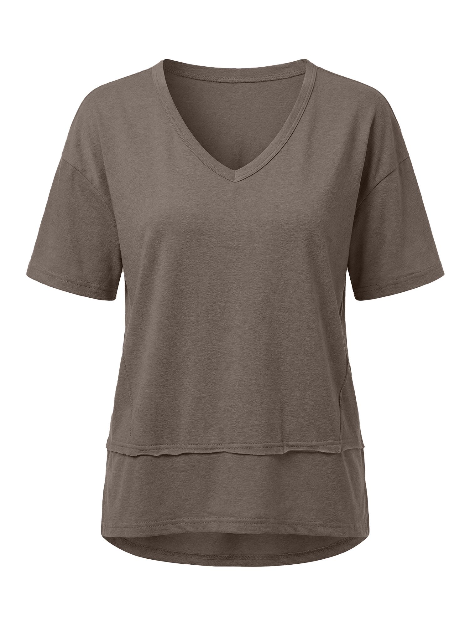 Imily Bela T-Shirt Damen Lässige Kurzärmelige Fließende Oberteile (Packung, 1-tlg., 1per-Pack) einfarbig