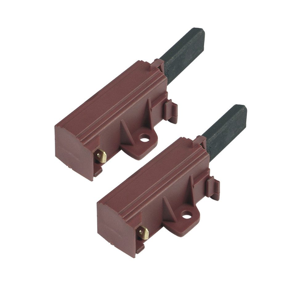 Trade-Shop Ersatzbürste 2x passend für Candy Hoover HN613584 HN613586S HN675530 HNF212780, 5mm x 12,5mm x 32mm Motorkohlen Kohlebürsten Schleifkohlen, (2-tlg), Geeignet für viele Waschmaschinen-Motoren - mit Halter (Länge: 46mm)