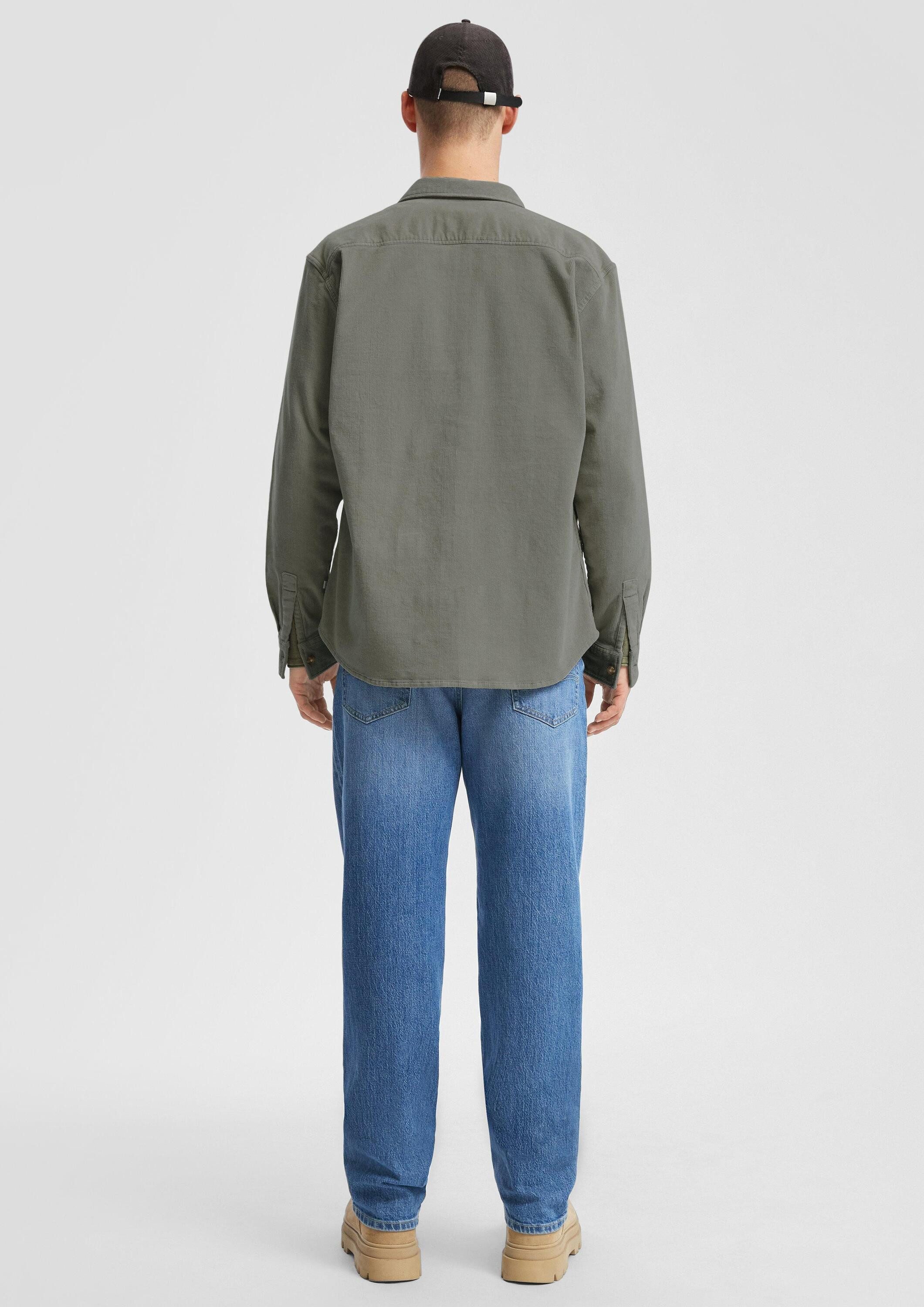 QS Hemdjacke Hemd Overshirt aus Cord mit aufgestetzten Taschen