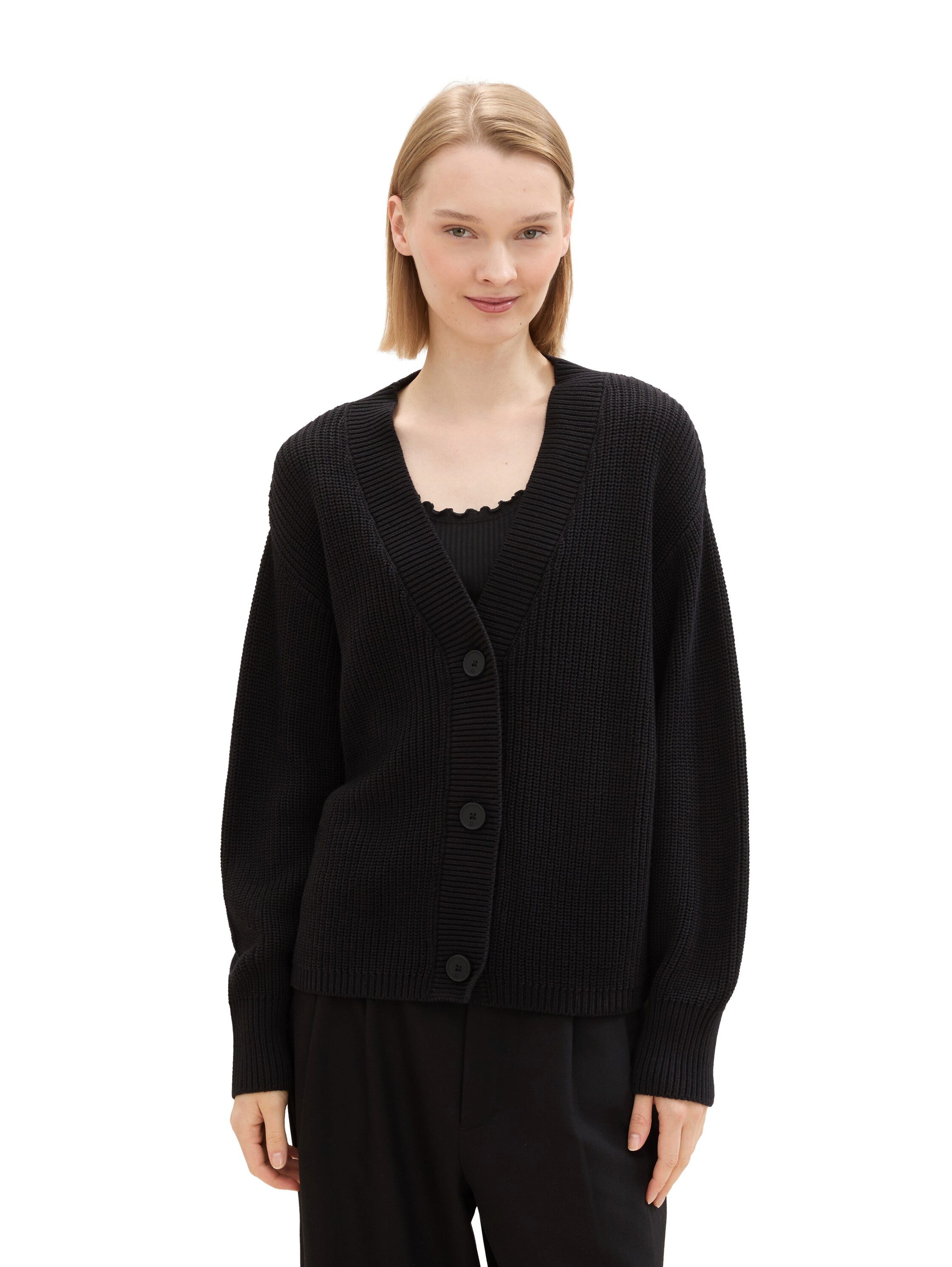 TOM TAILOR Denim Cardigan mit Strickstruktur günstig online kaufen