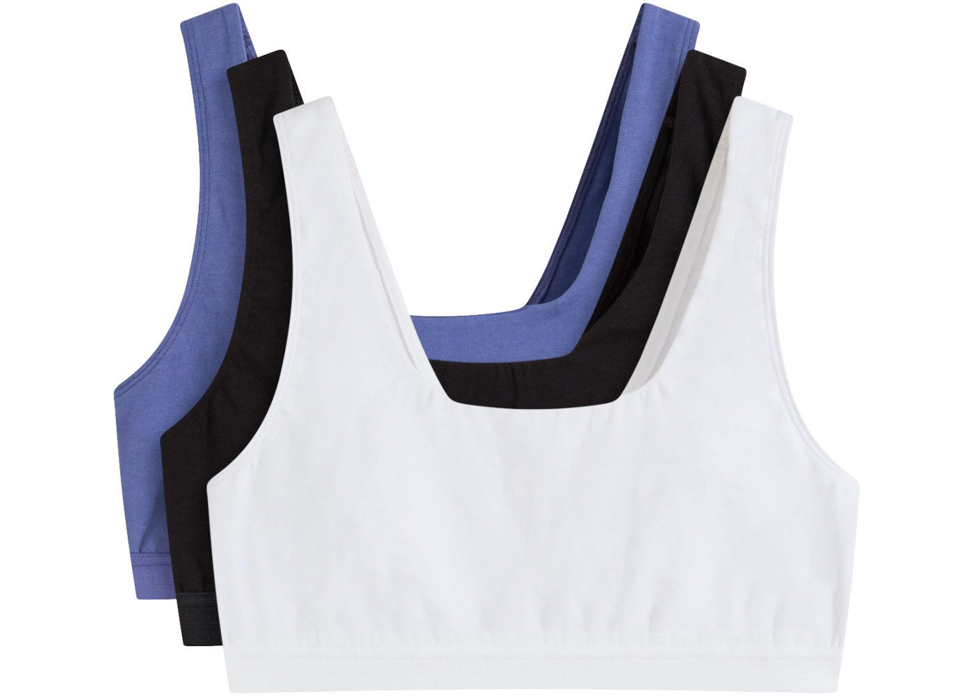 bonprix Bustier (Packung, 3er) mit Baumwolle, im 3er-Pack, in mehreren Konfektionsgrößen