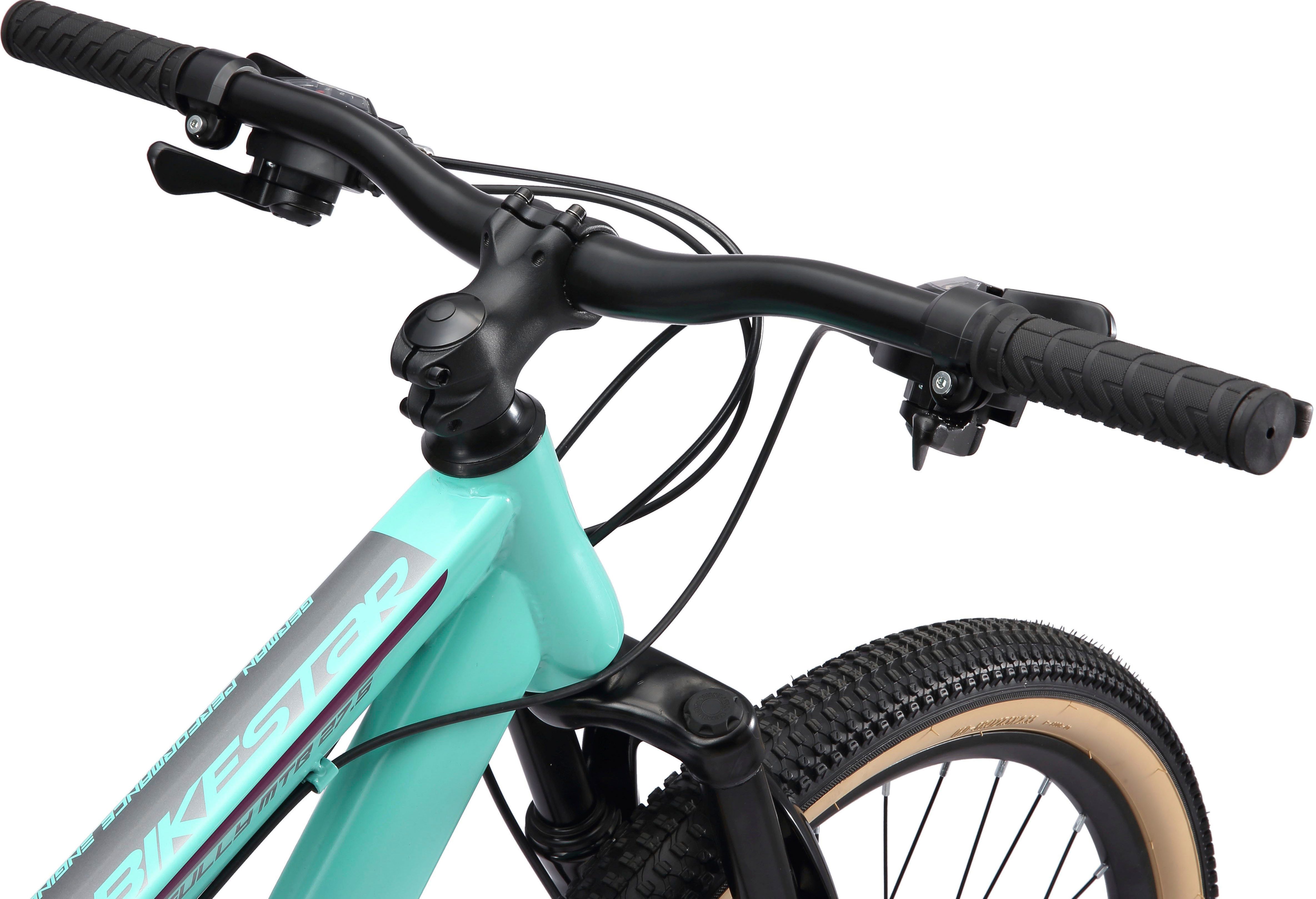 Bikestar Mountainbike, 21 Gang Shimano RD-TY300 Schaltwerk, Kettenschaltung, für Damen und Herren, Kettenschaltung