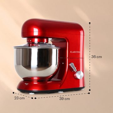 Klarstein Küchenmaschine mit Kochfunktion Bella, 2000 W, 5.2 l Schüssel, Knetmaschine Teigmaschine Teigknetmaschine Rührmaschine Standmixer