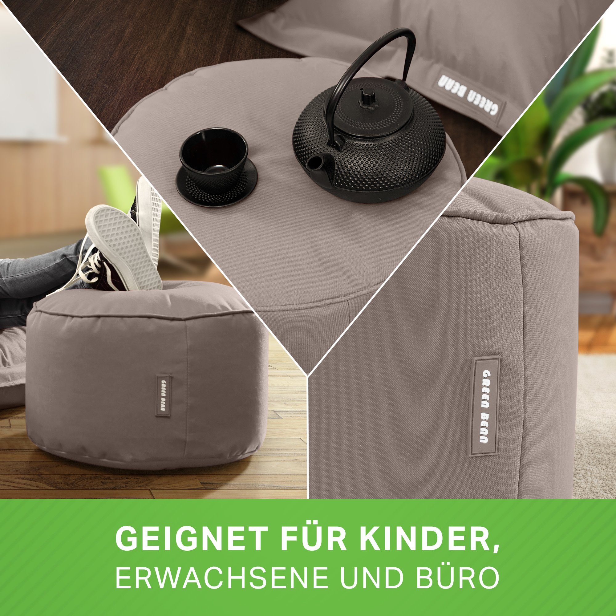 Green Bean Pouf Stay (Sitzsack-Hocker 25x45cm günstig online kaufen