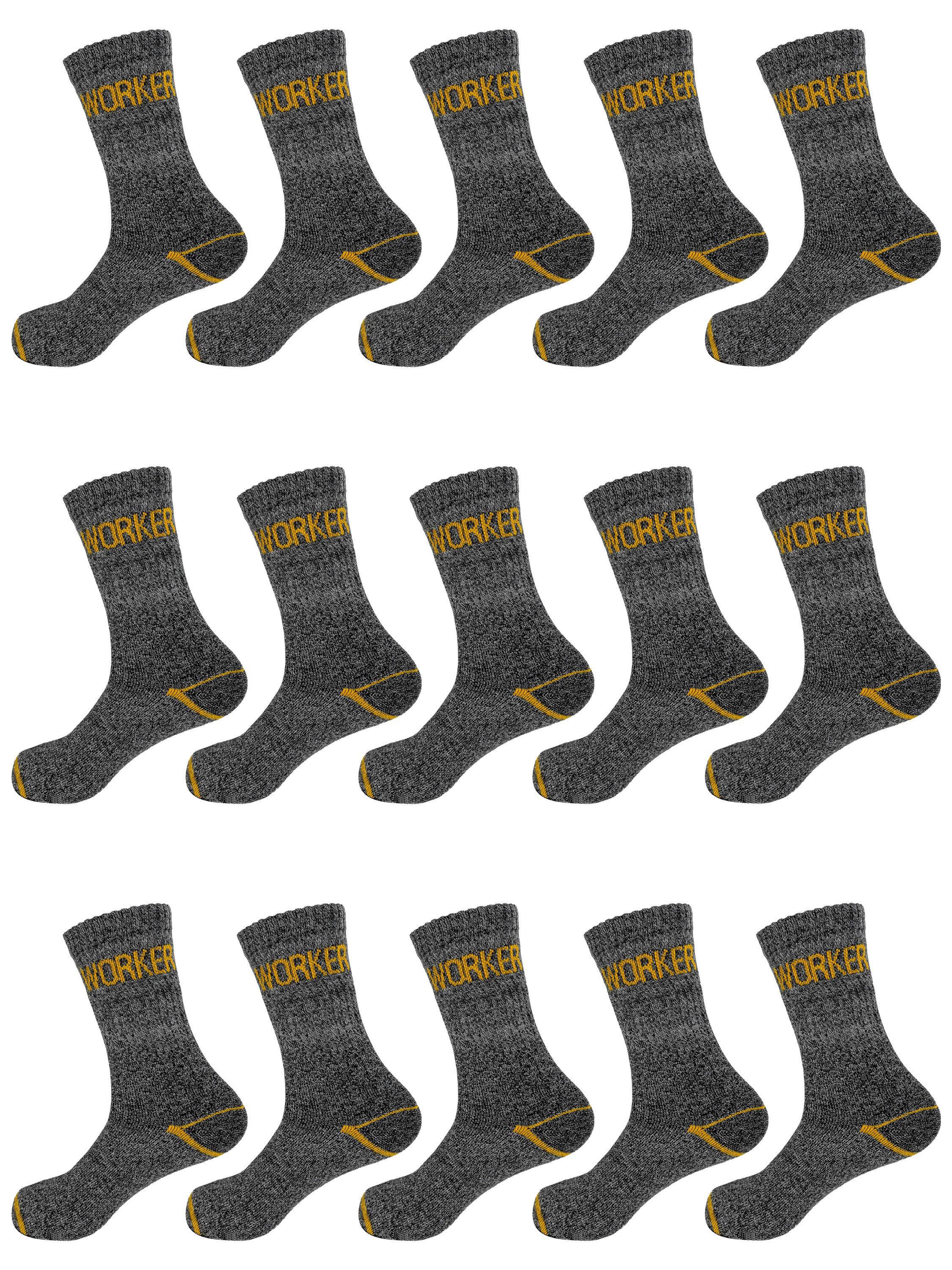 TEXEMP Funktionssocken 5-10 Paar Arbeitssocken WORK Herrensocken Dicke Socken Baumwolle (Packung, 5-Paar) Strapazierfähig