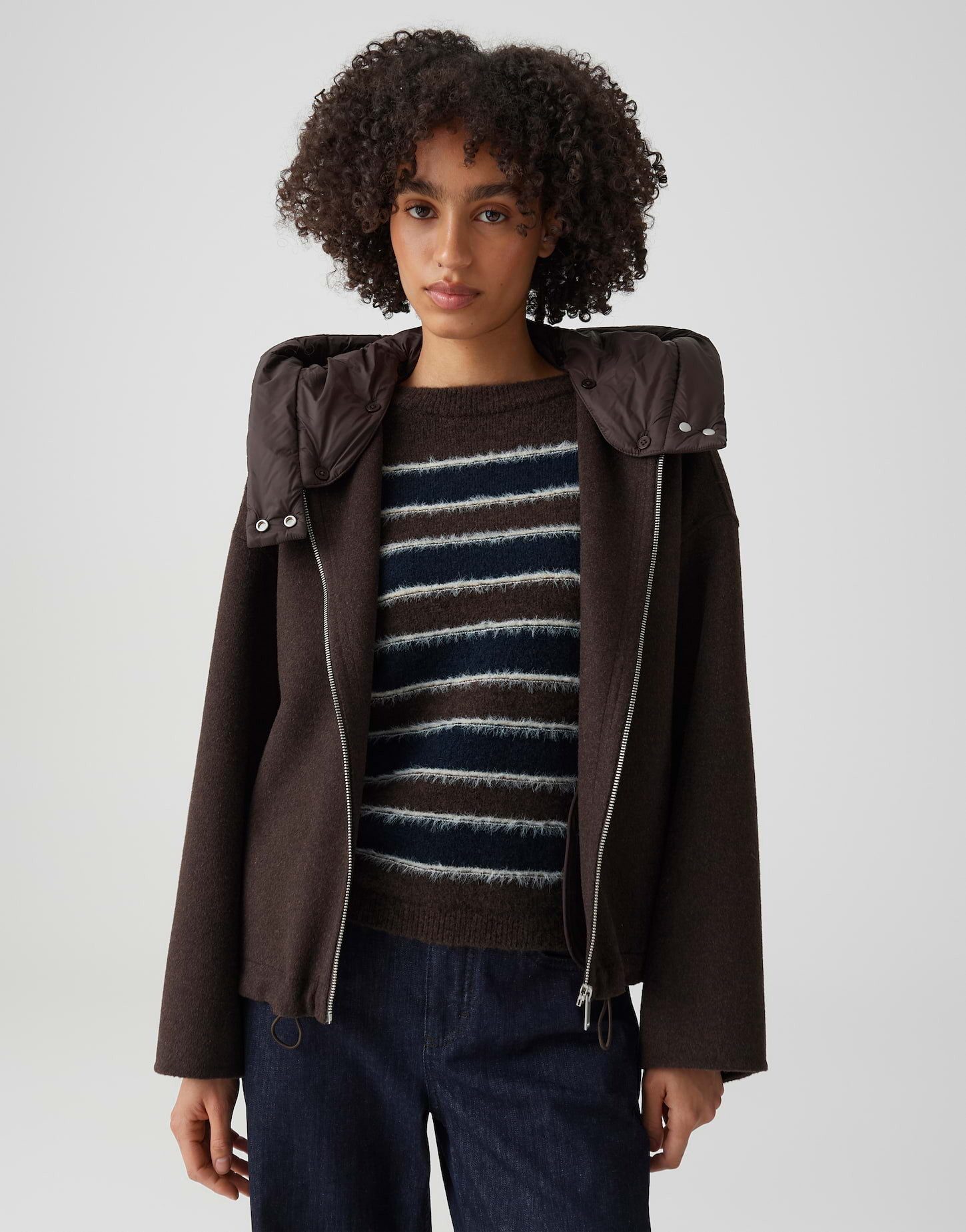 OPUS Wolljacke Hikone Nahttaschen vorne