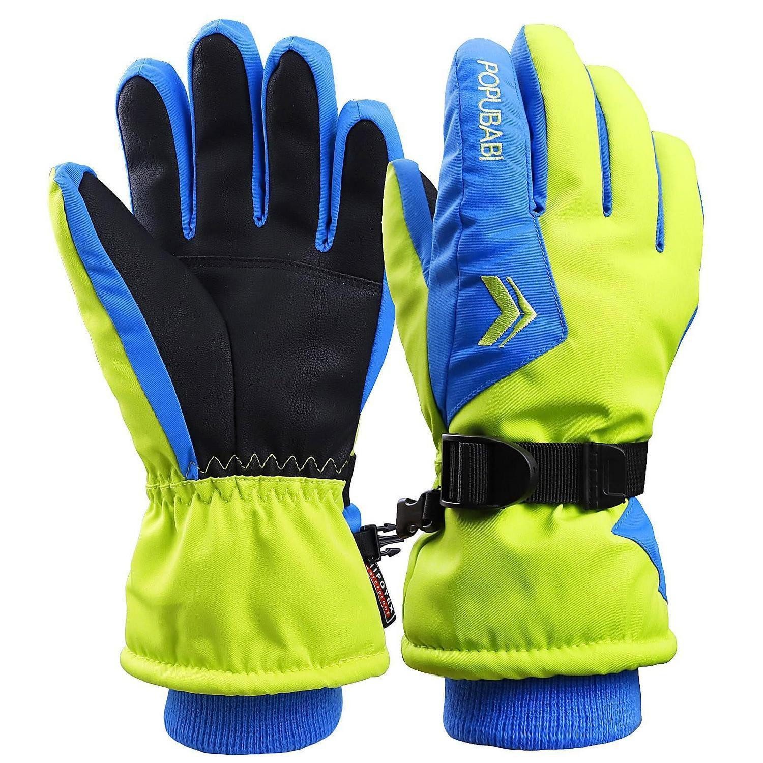 LuxusKollektion Skihandschuhe Skihandschuhe Kinder Wasserdicht Grün 13-15J (1-St)