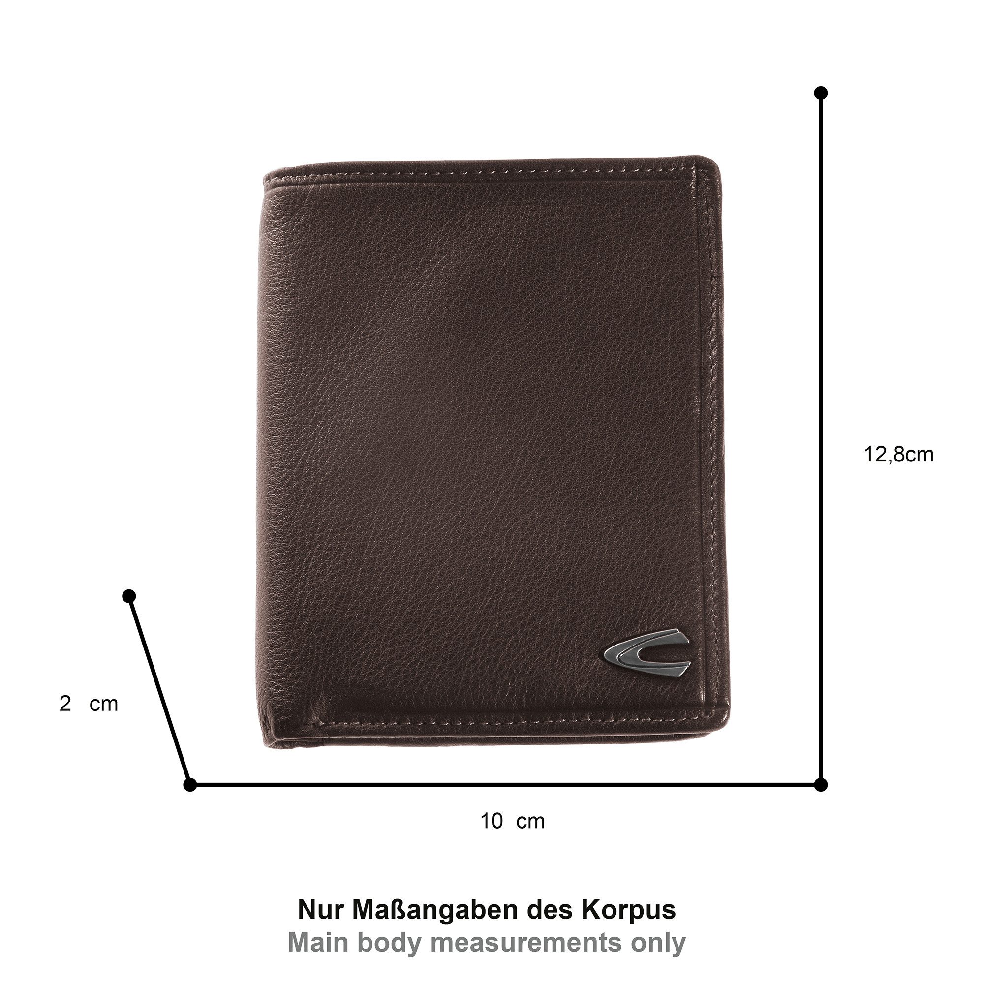 camel active Geldbörse Vegas, aus hochwertigem Rindsleder mit Metall Logo günstig online kaufen