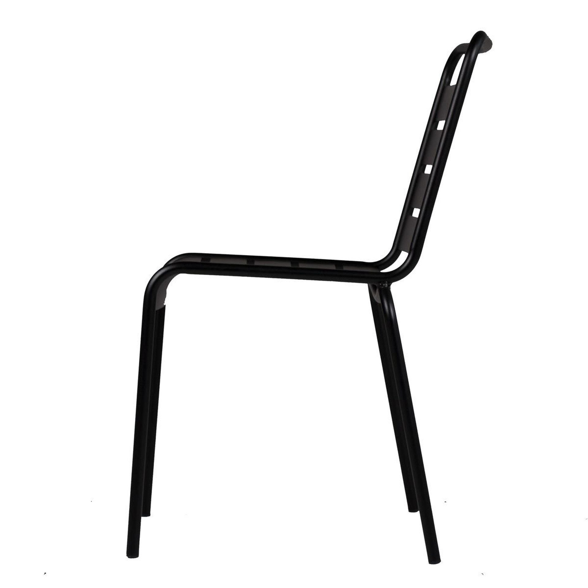Stuhl Mya Metal aus Aluminium, Schwarz