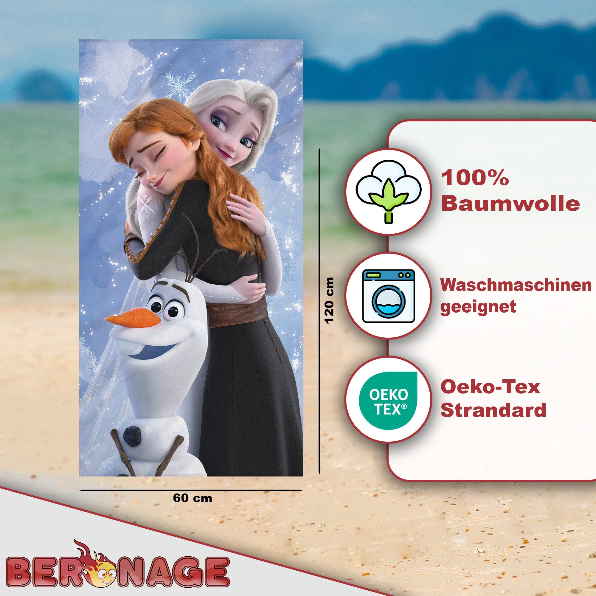 BERONAGE Strandtücher Frozen die Eiskönigin Badetuch günstig online kaufen