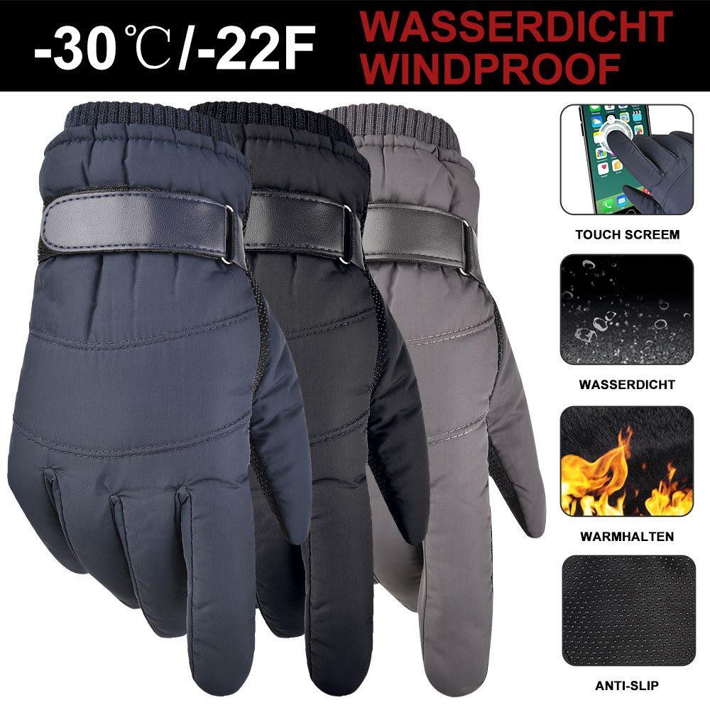 Wärmedämmung Fahrhandschuhe Warm Winter Fahrradhandschuhe Qelus Handschuhe Schwarz