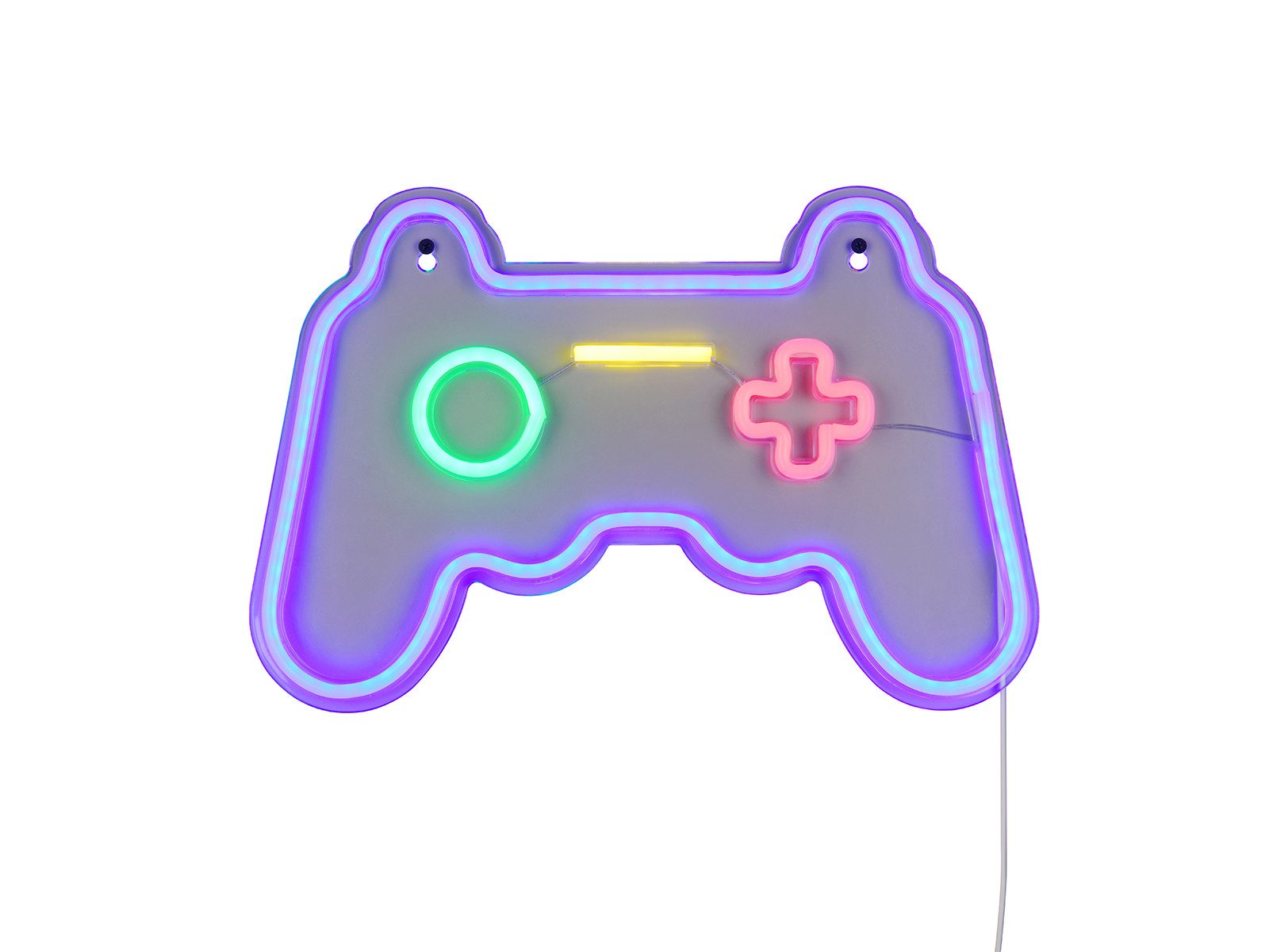 Reality Leuchten LED Dekolicht Flaches Neon-Schild Gaming, Breite 41cm, LED fest integriert, USB Dekoleuchte, Wand Deko-Lampe Gaming mit Netzteil & Schalter