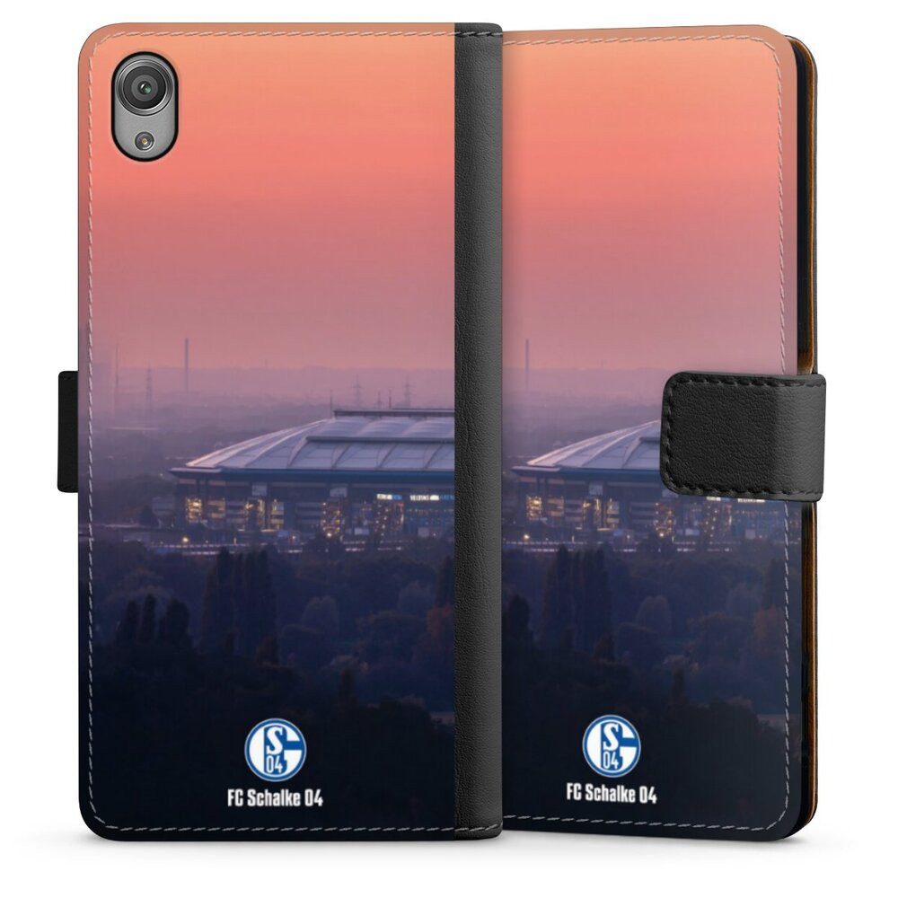 DeinDesign Handyhülle Stadion FC Schalke 04 Offizielles Lizenzprodukt Schalke 04 Stadion, Sony Xperia X Hülle Flip Case Klapphülle Handytasche Leder