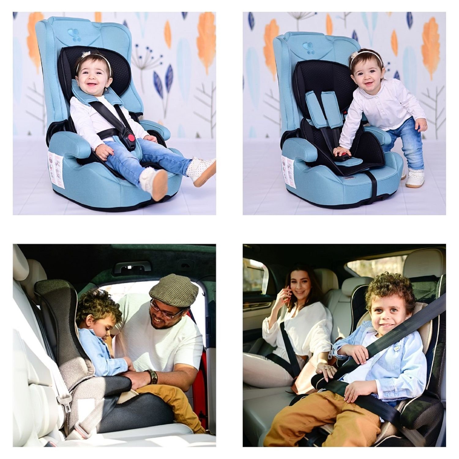 Explorer abnehmbare 36 Rückenlehne Lorelli Kindersitz 1/2/3, kg, 36 kg) weiss Gruppe Autokindersitz - bis: (9 hohe grau