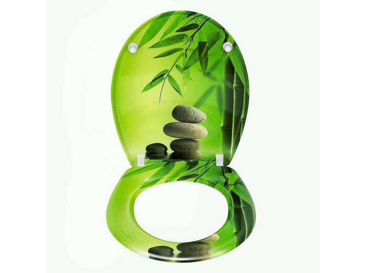 Thumbnail - Woltu WC-Sitz (1-St), mit Abesenkautomatik, aus Duroplast, Deco Design